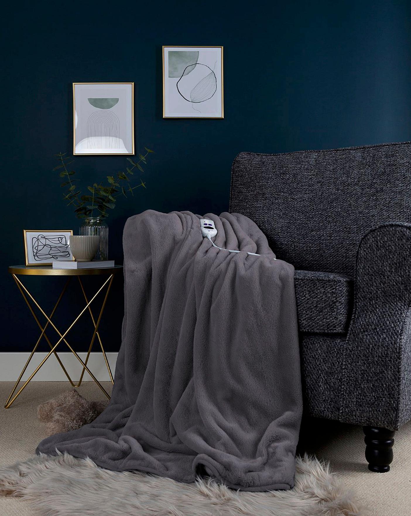 Slumberdown Elegantly Warm Heated Throw J D Williams