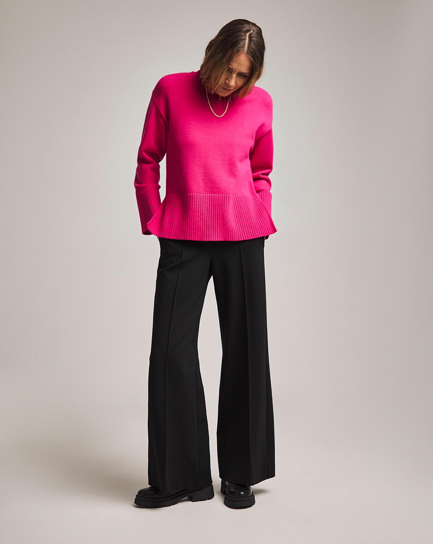 Black Flat Front Ponte Trouser, WHISTLES