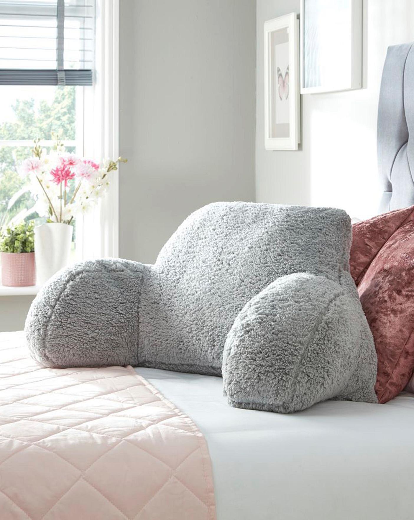 Teddy Fleece Cuddle Cushion Grey | Home Essentials