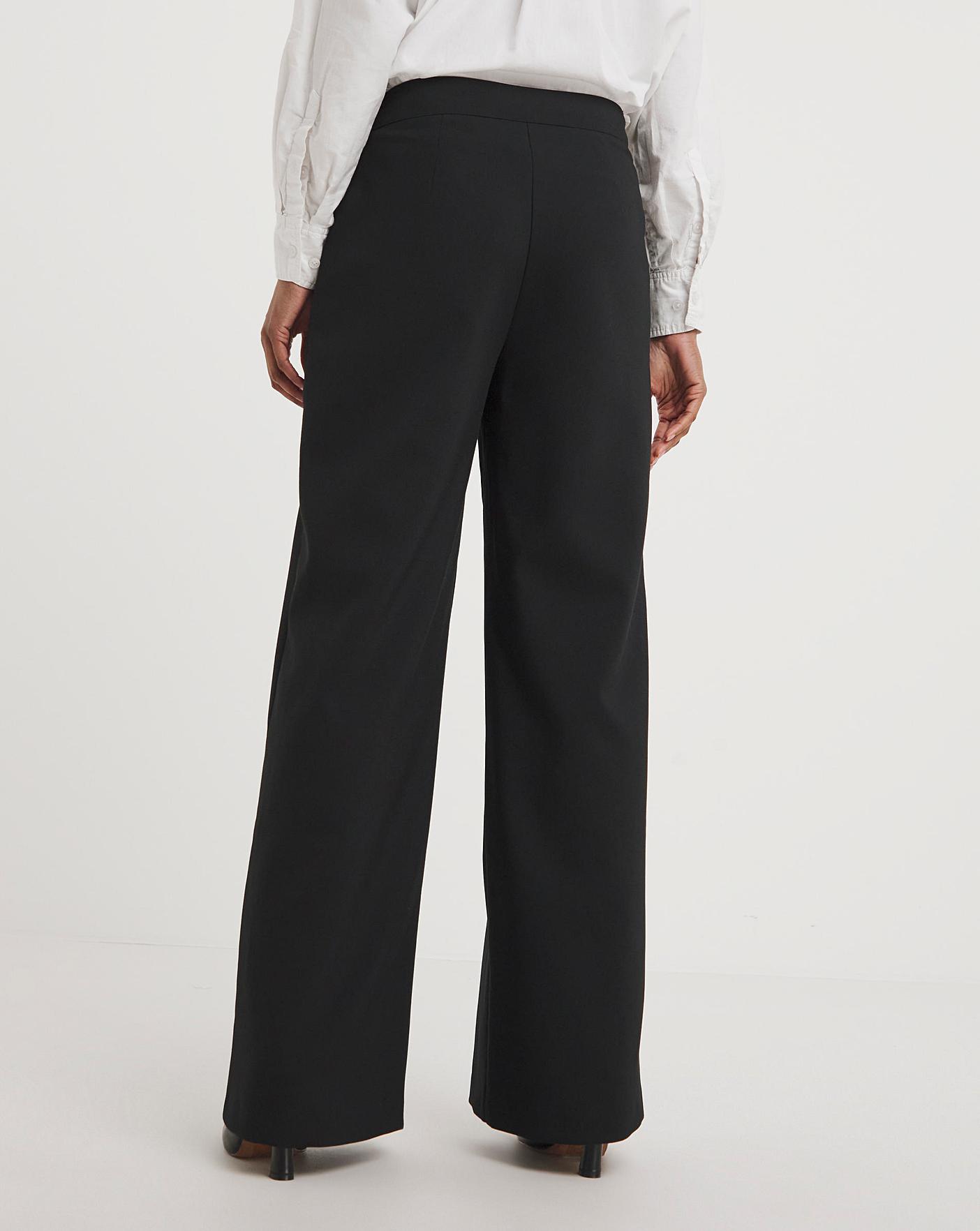 Adjustable Waist Wide Leg Trouser