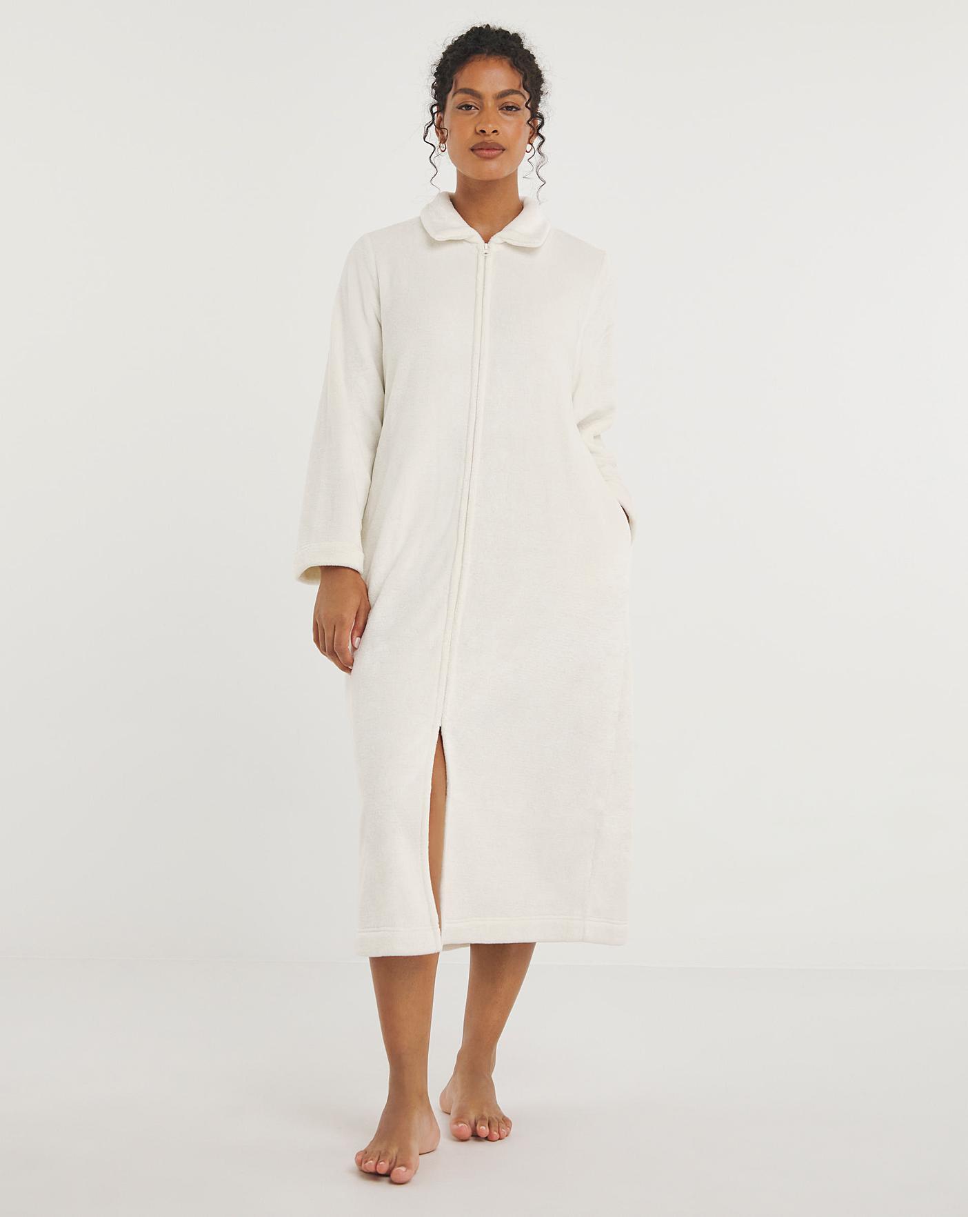 Long zip up dressing cheap gown