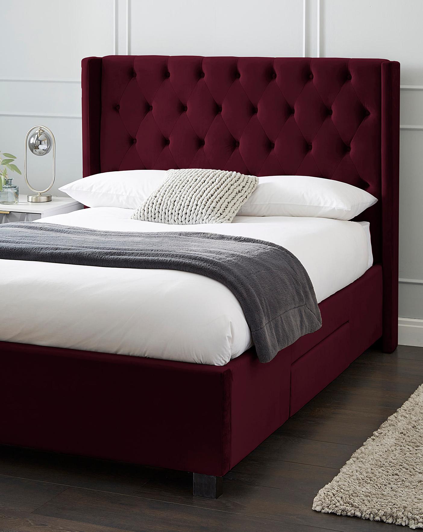 Velvet queen storage deals bed