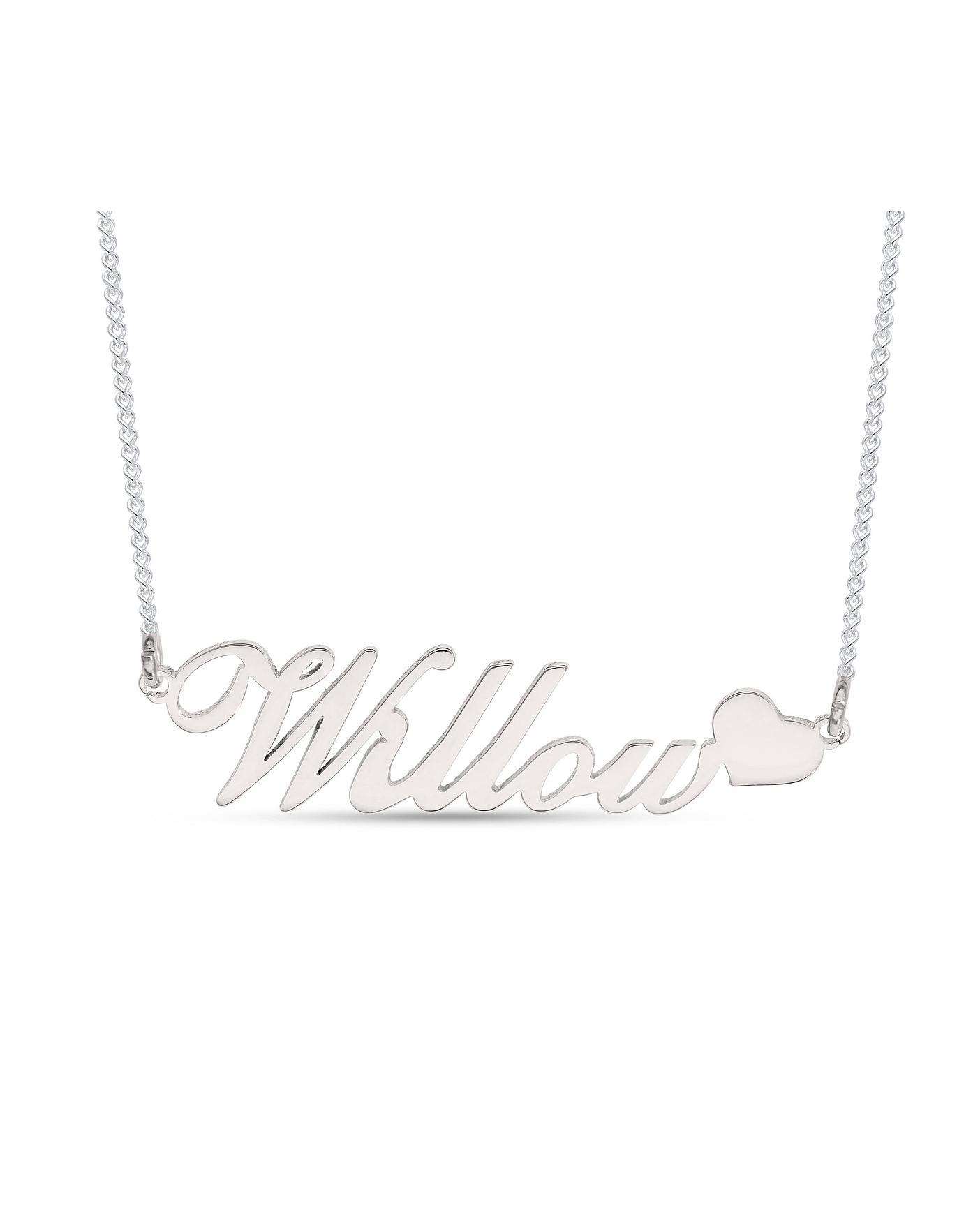 Sterling Silver Classic Nameplate Necklace – Be Monogrammed