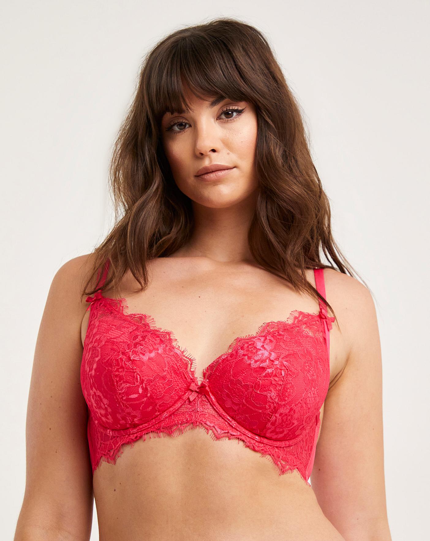 Figleaves Pulse Lace Underwired Plunge Bra BG