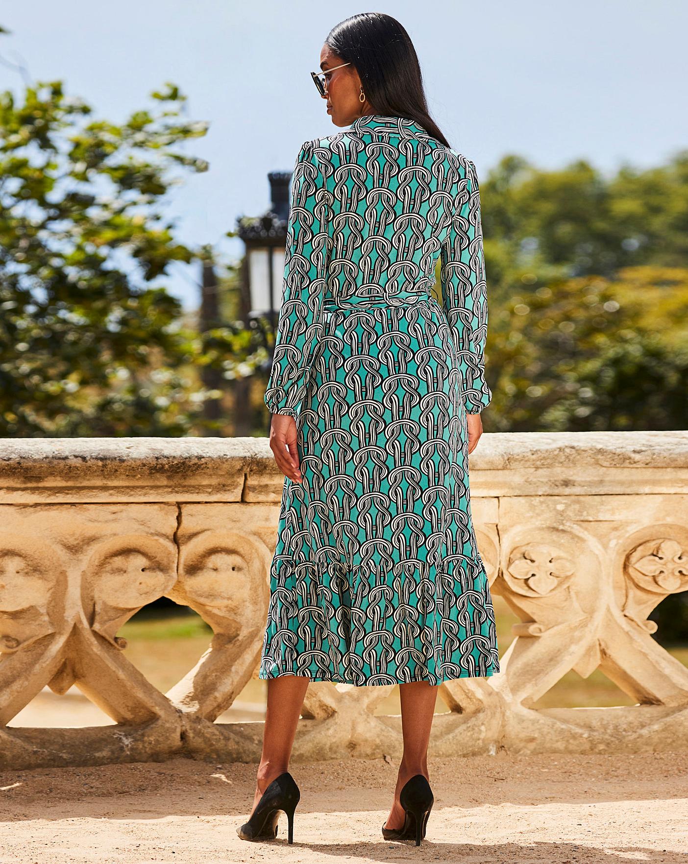 Forever unique green hotsell snake tie midi dress