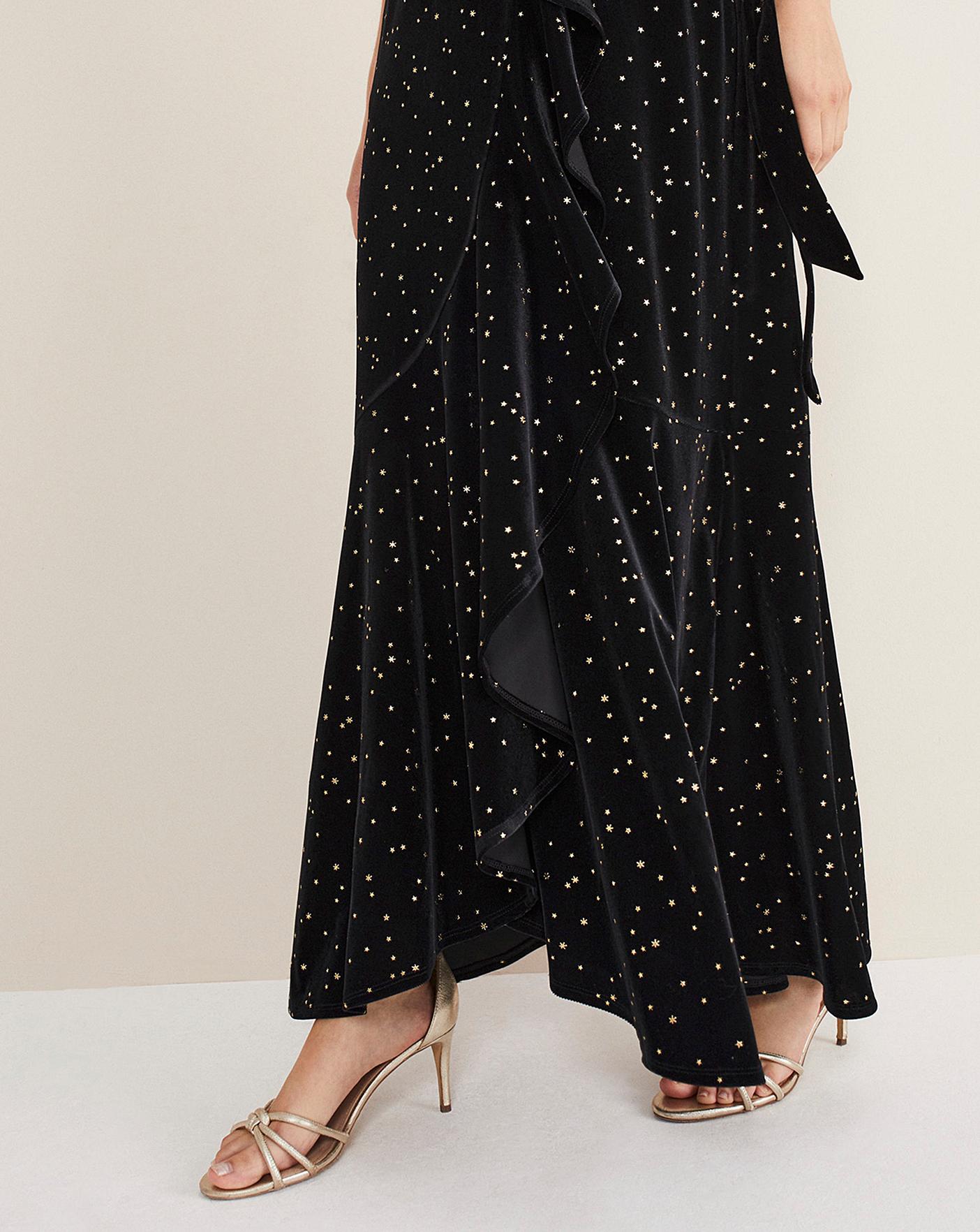 Phase eight shop black velvet skirt