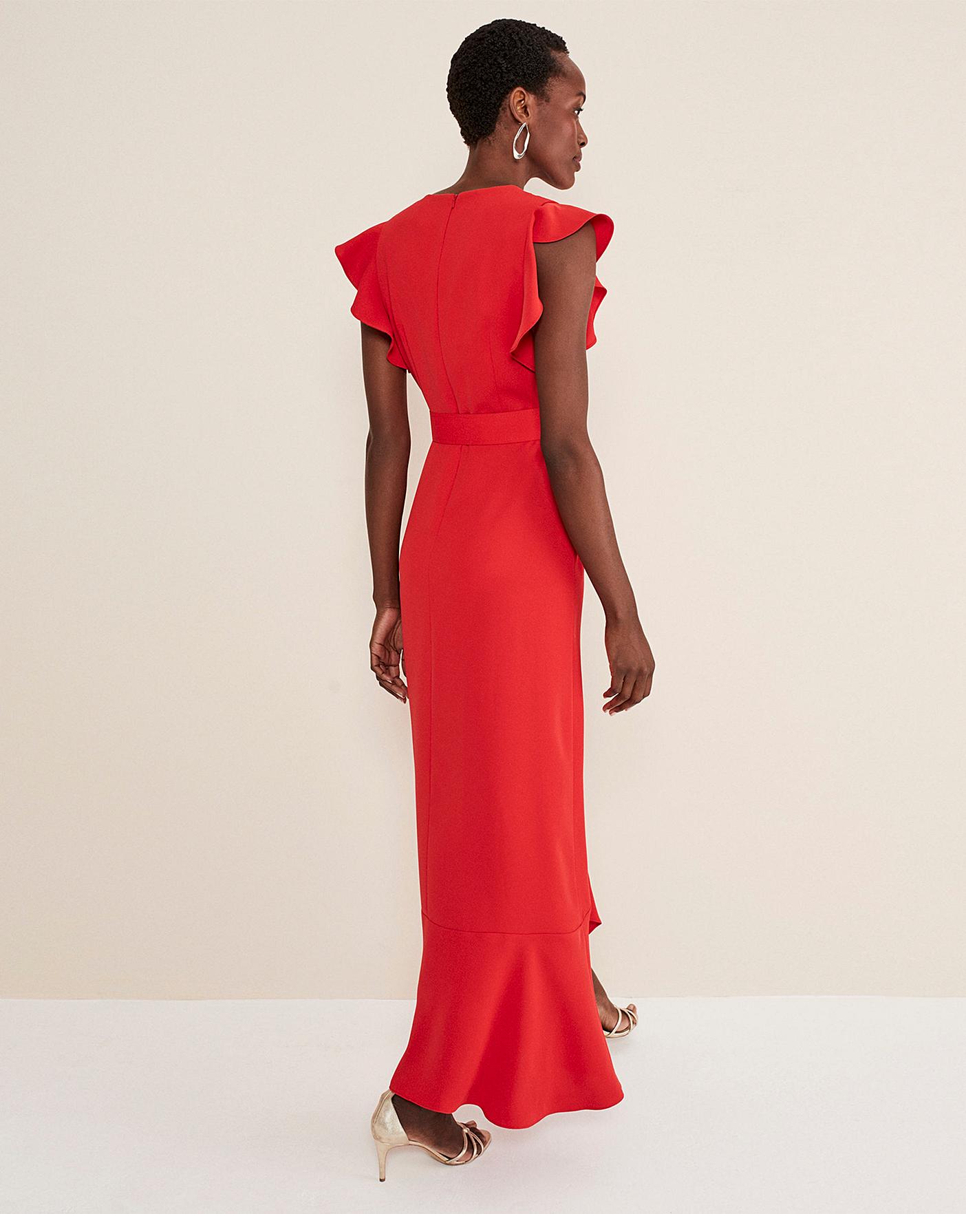 Phase Eight Pheobe Frill Belted Dress | Crazy Clearance