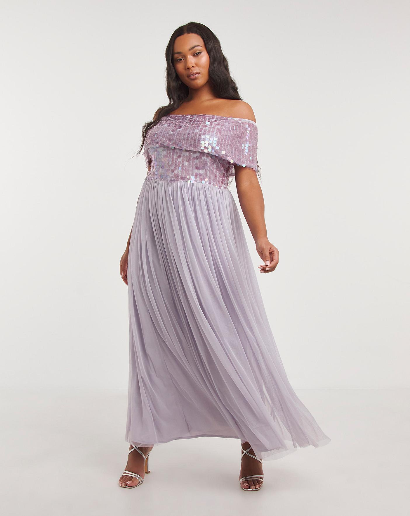 Maya embellished deals tulle maxi dress