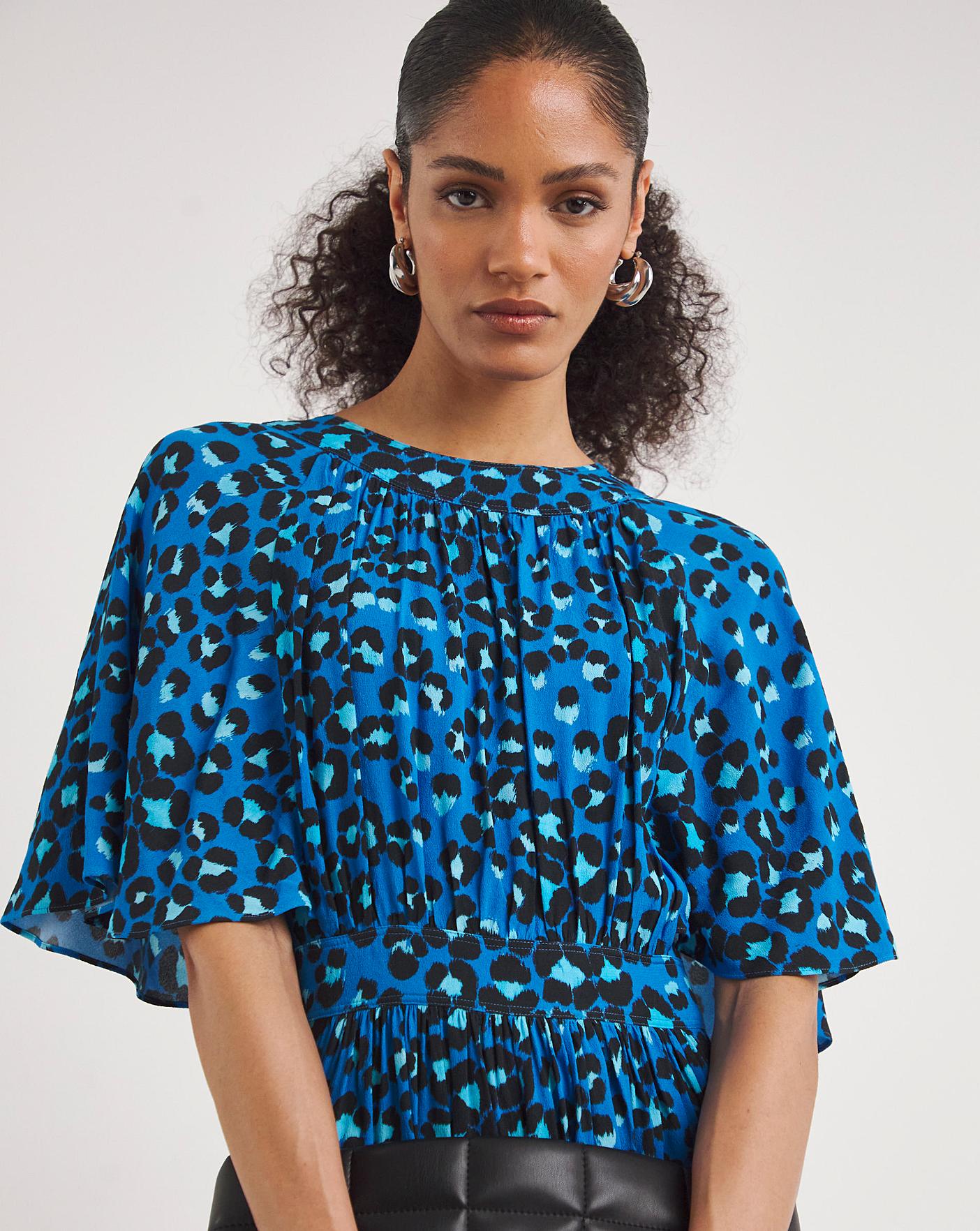 Whistles Leopard Cape Sleeve Dress J D Williams