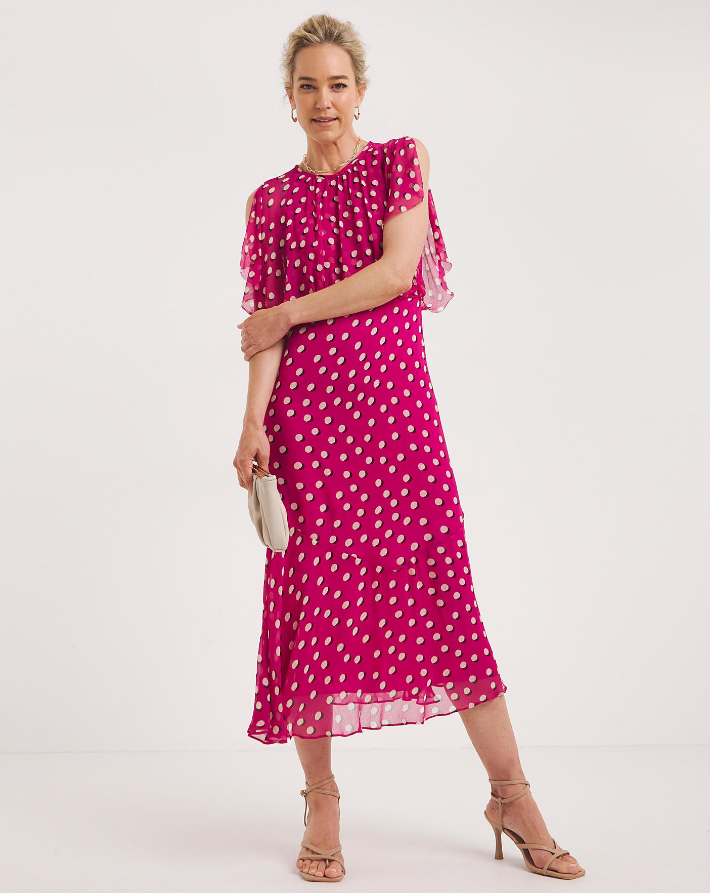Whistles Moon Spot Print Midi Dress Oxendales