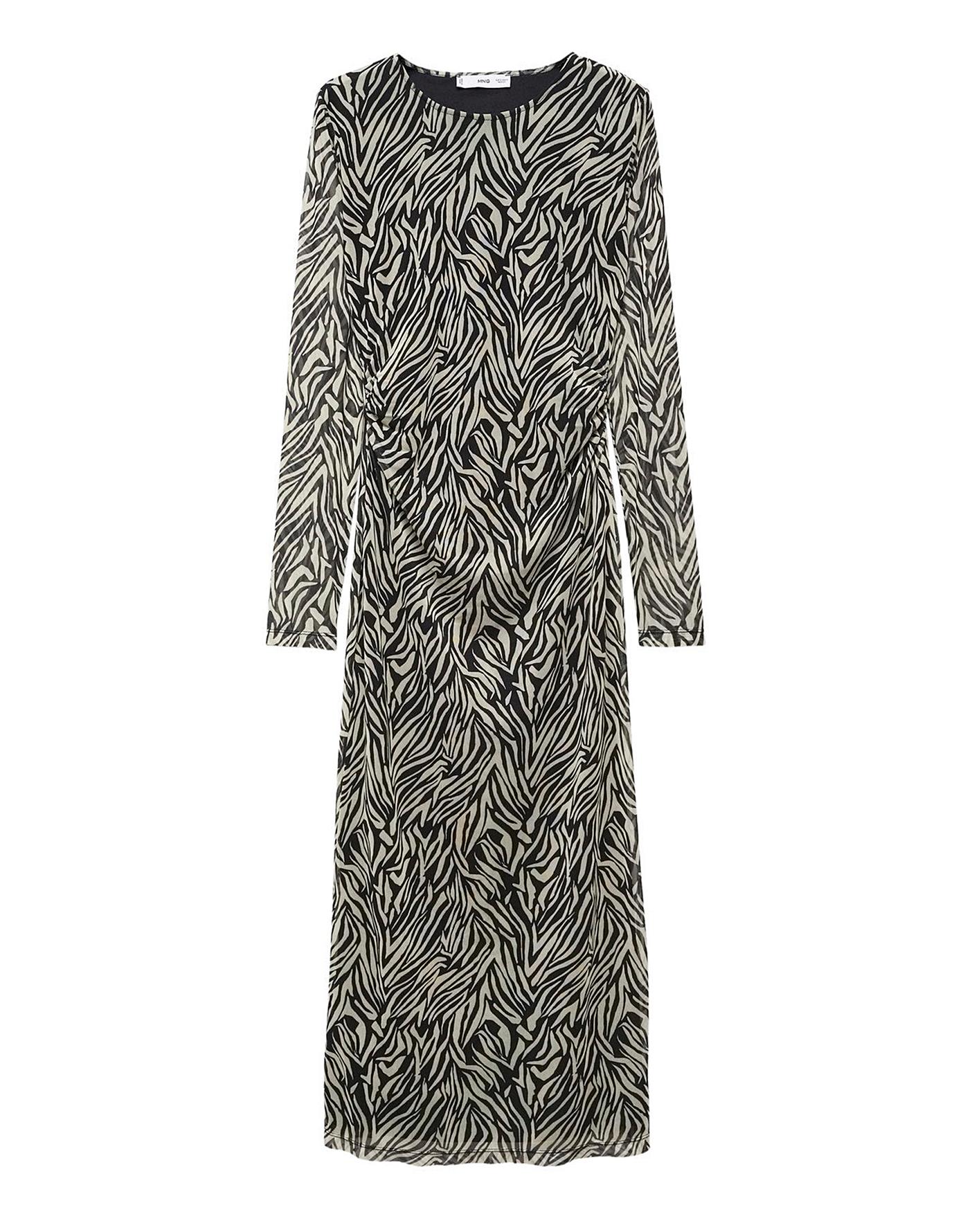 Mango zebra outlet dress