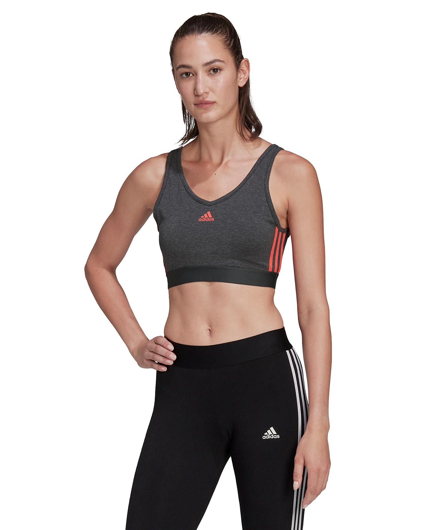 adidas 3 Stripe Crop Top | J D Williams