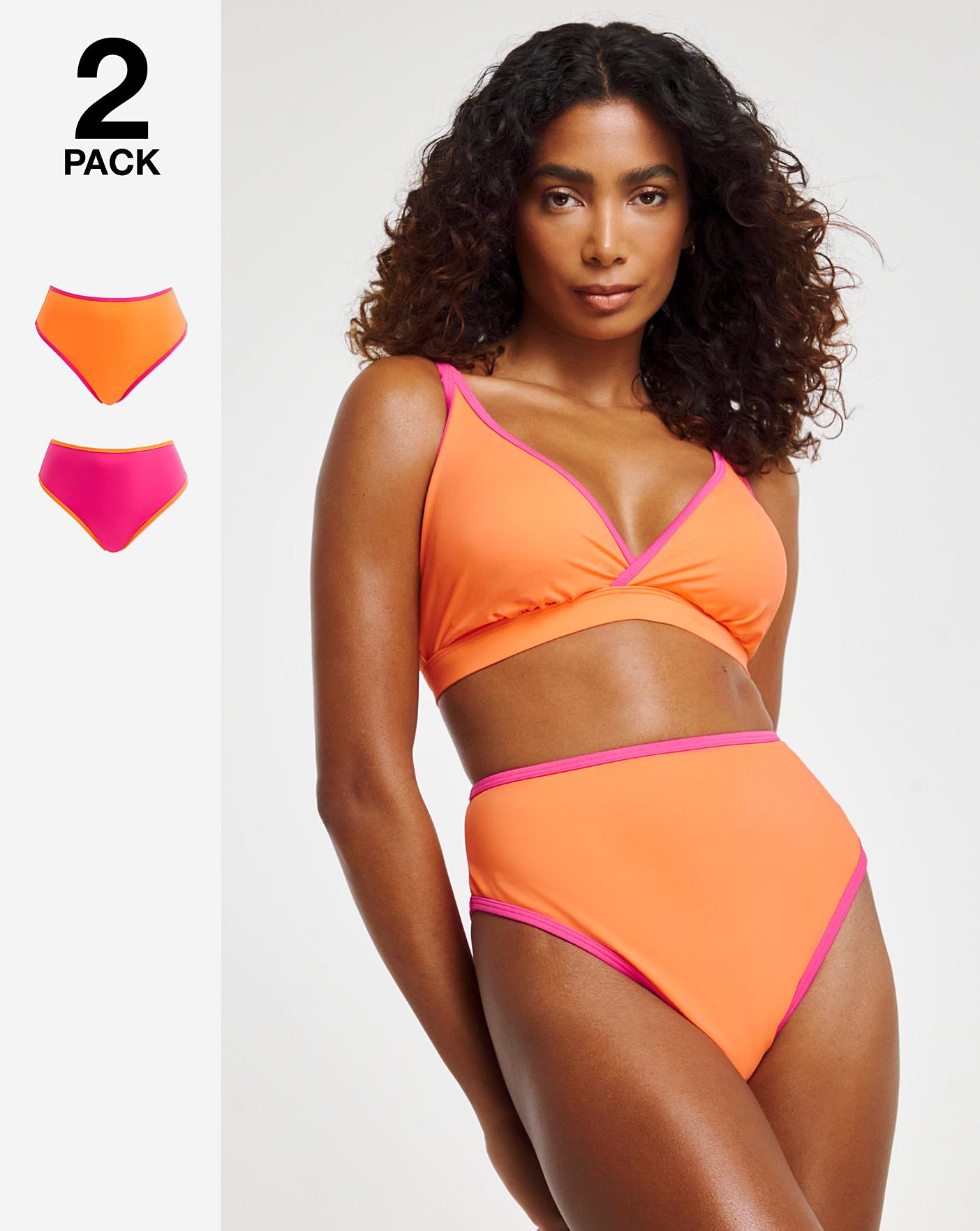 Orange bikini high waisted online