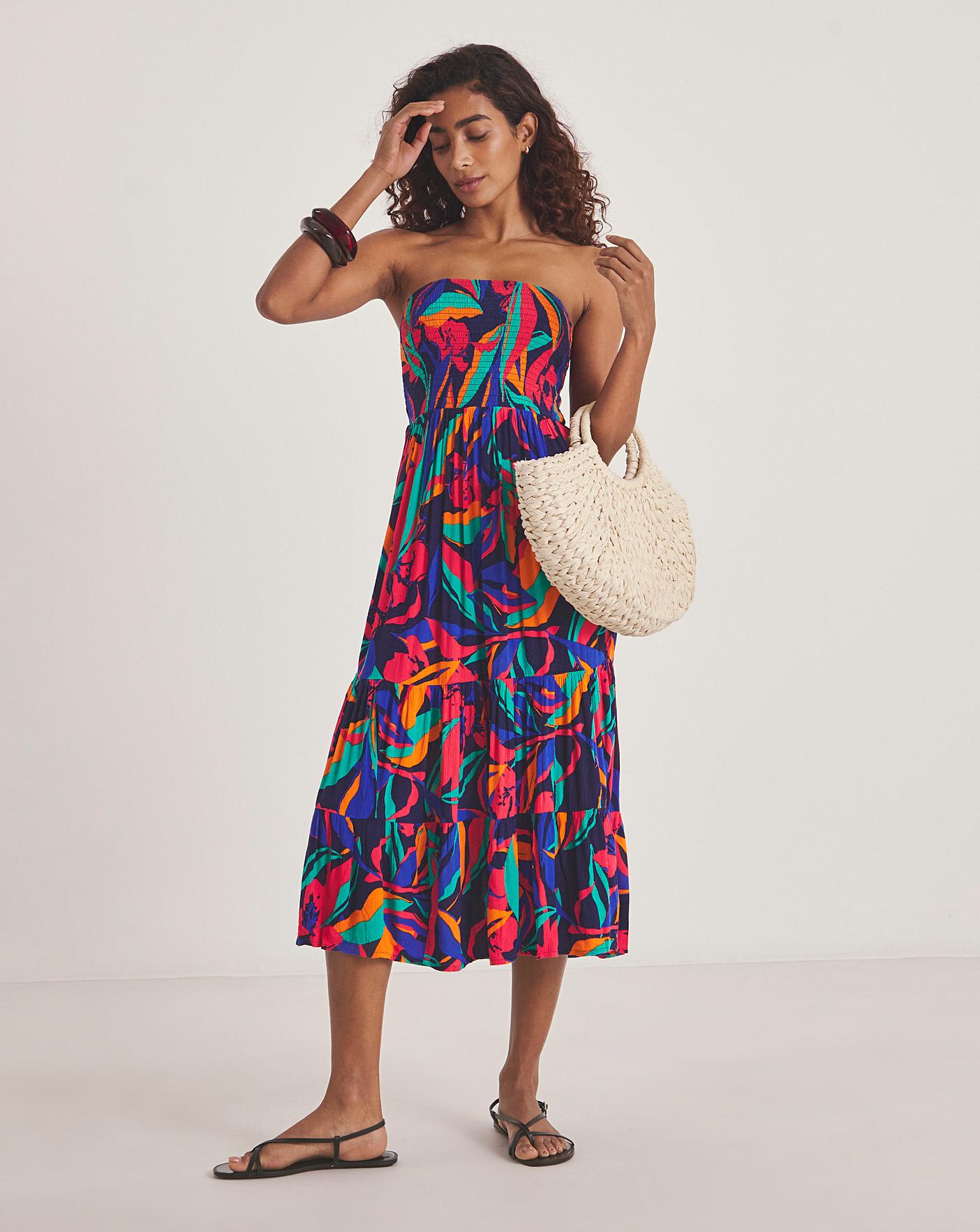 Crinkle Bandeau Beach Dress | Oxendales