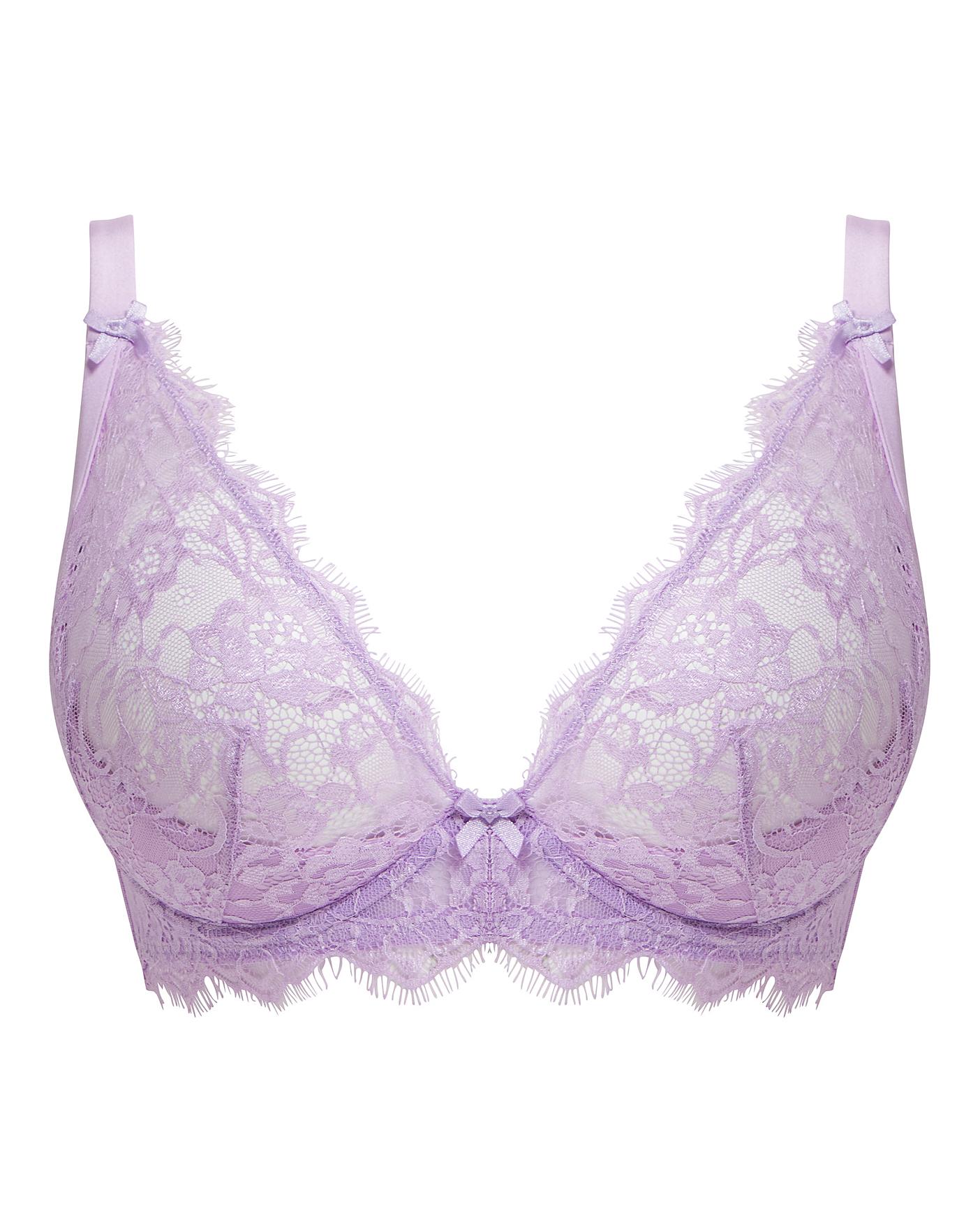 Figleaves Pulse Lace Underwired Plunge Bra B-G