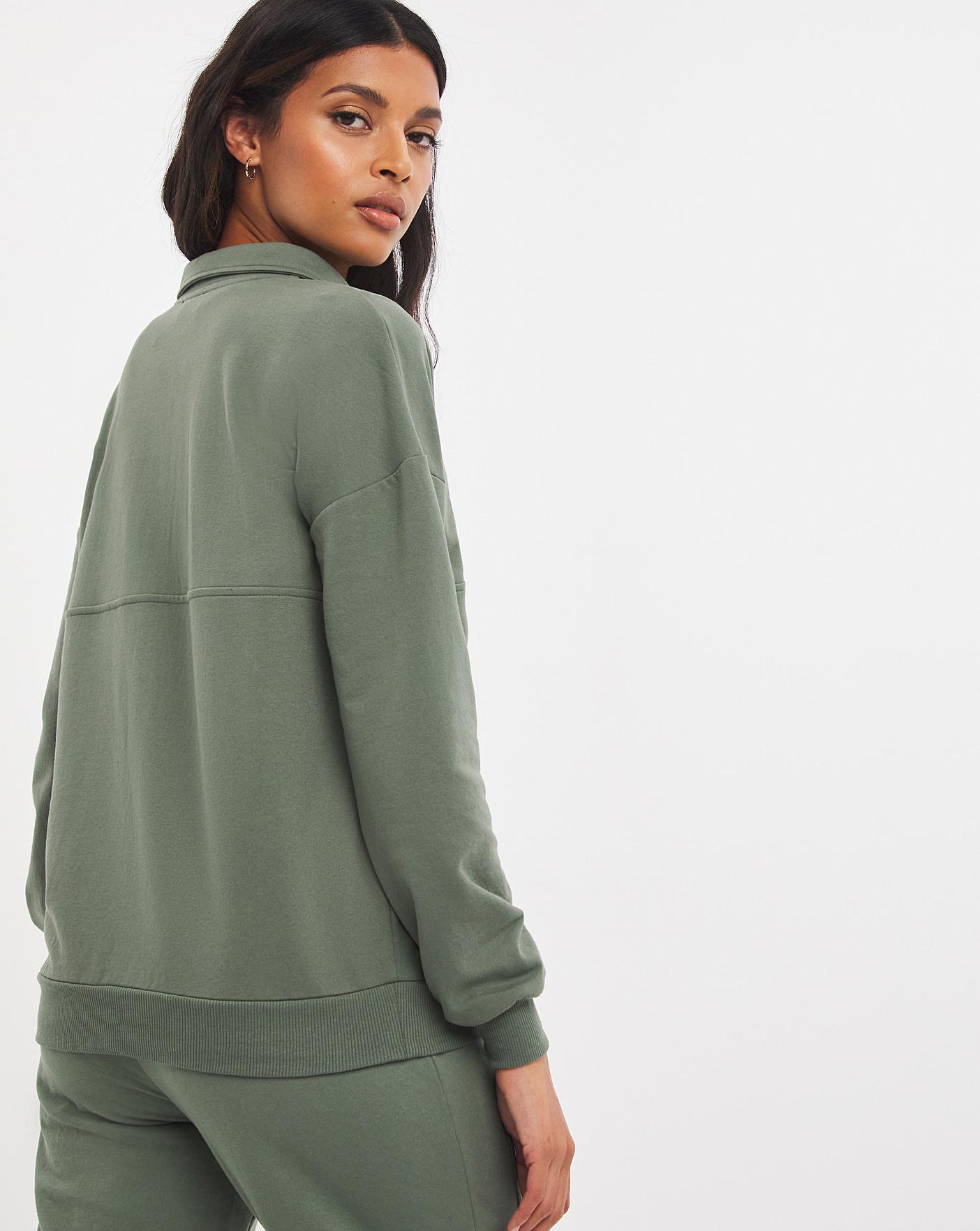 Dark Sage Zip Sweatshirt | Ambrose Wilson