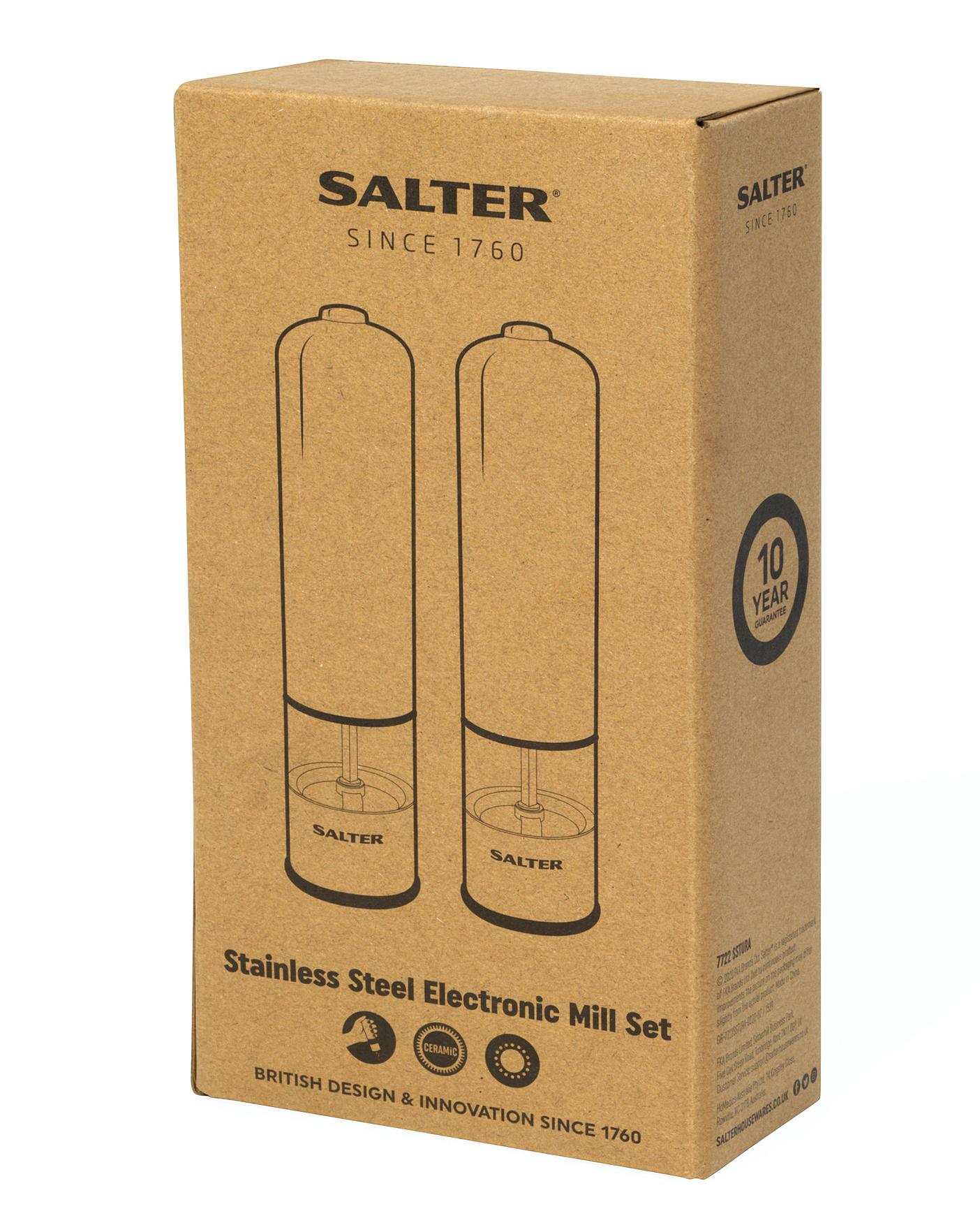 Salter Electronic Salt & Pepper Mill Set