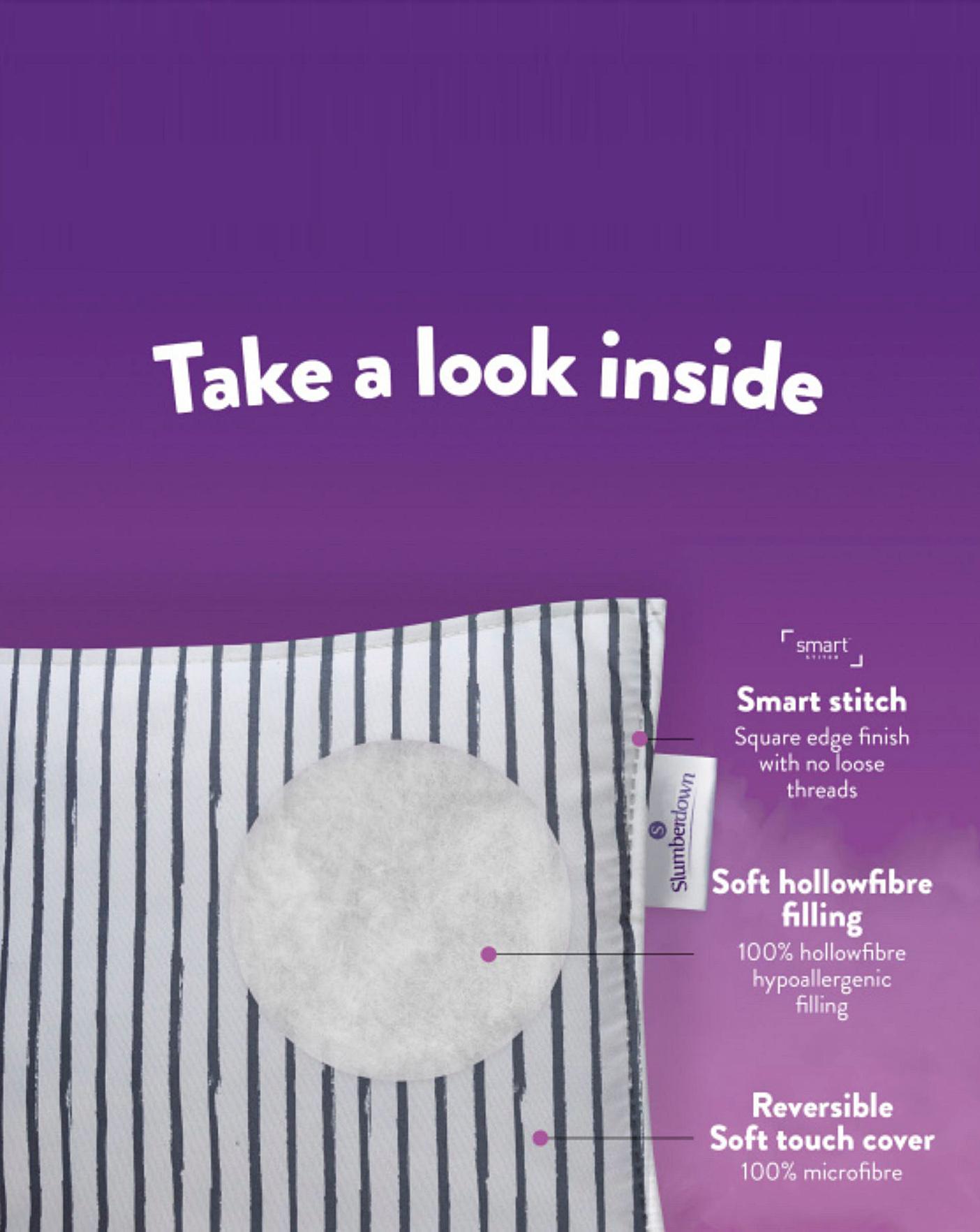 Slumberdown Striped Coverless Duvet J D Williams