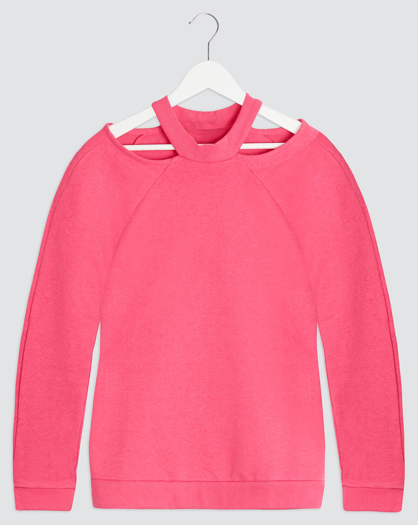 hot pink sweatshirt