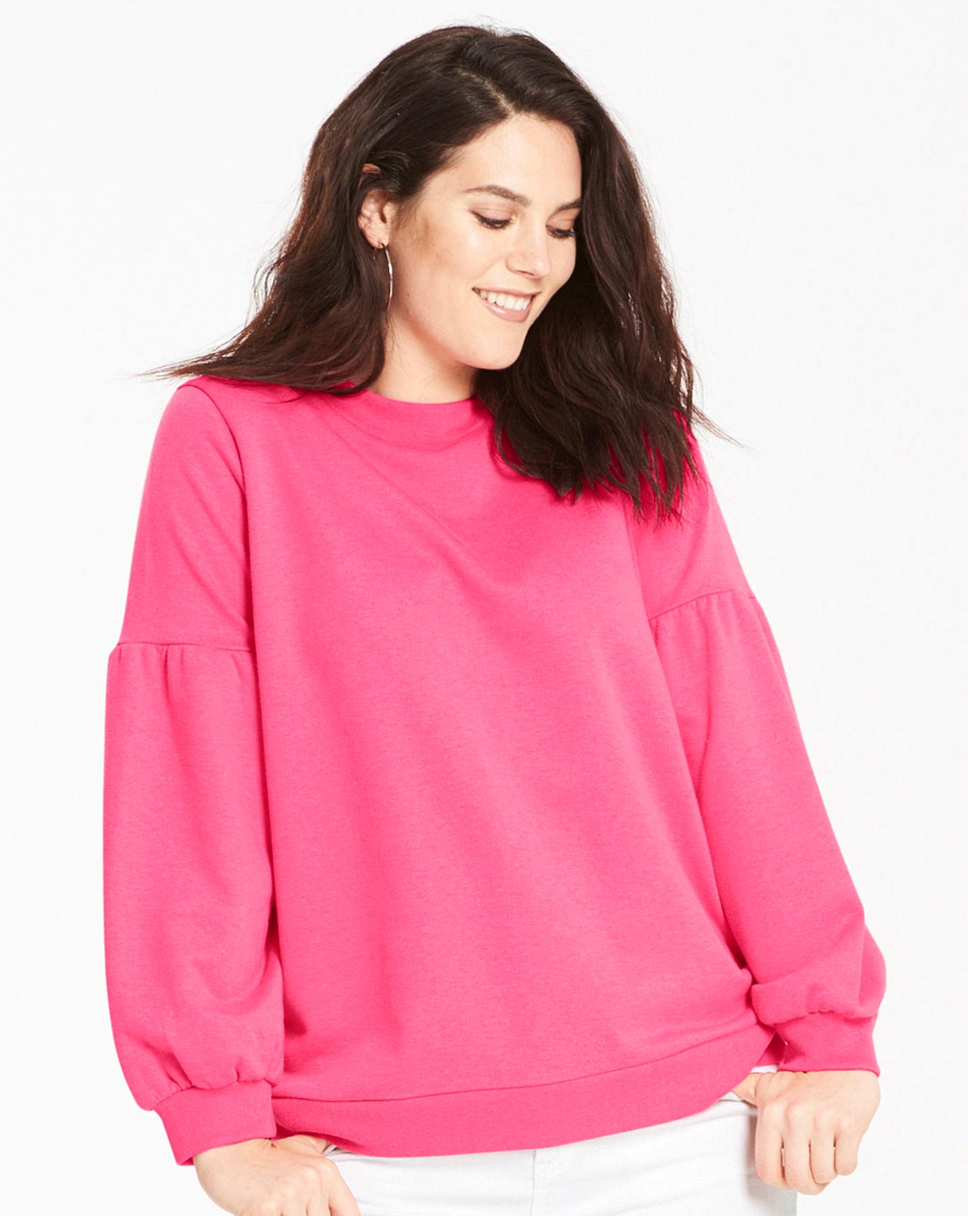 hot pink pink sweatshirt
