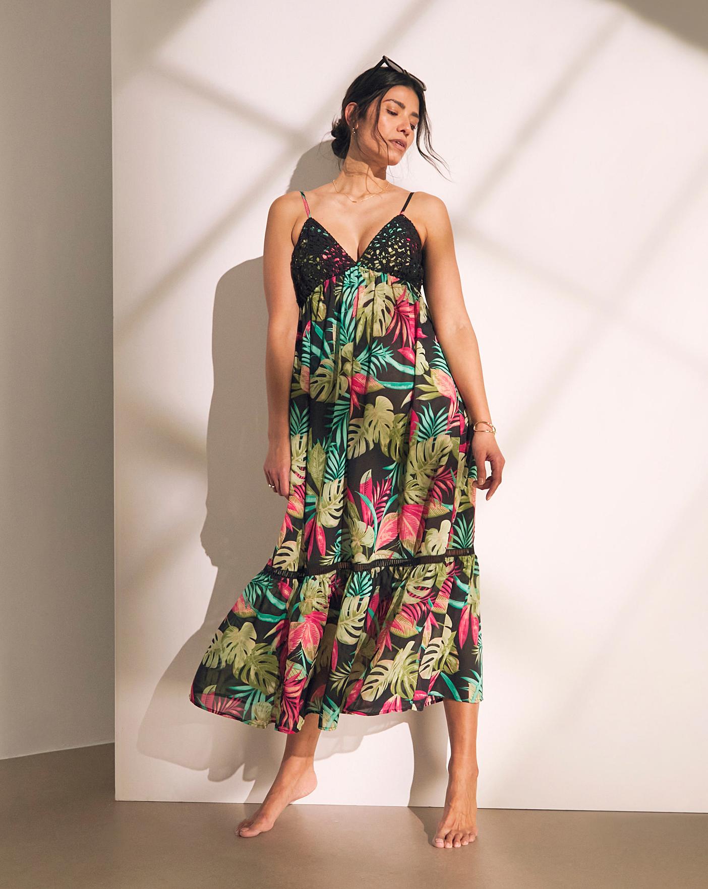 Floral Print Maxi Beach Dress Marisota