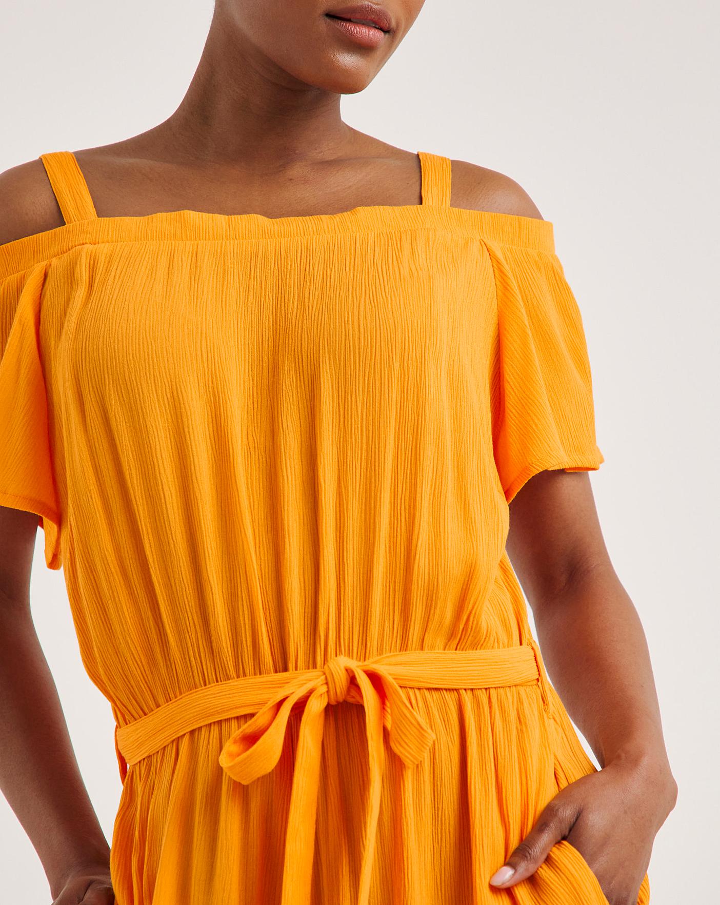 Crinkle Bardot Jumpsuit J D Williams