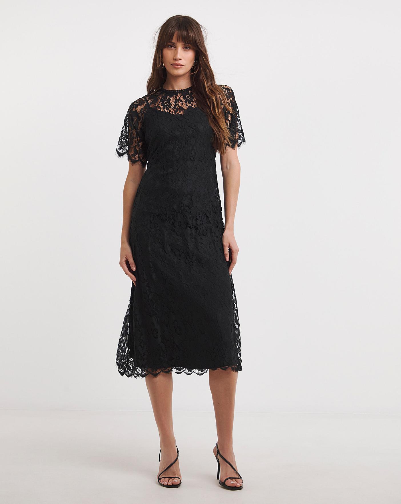 chinese dress ladies Elegant Lace Midi Dress - White 8