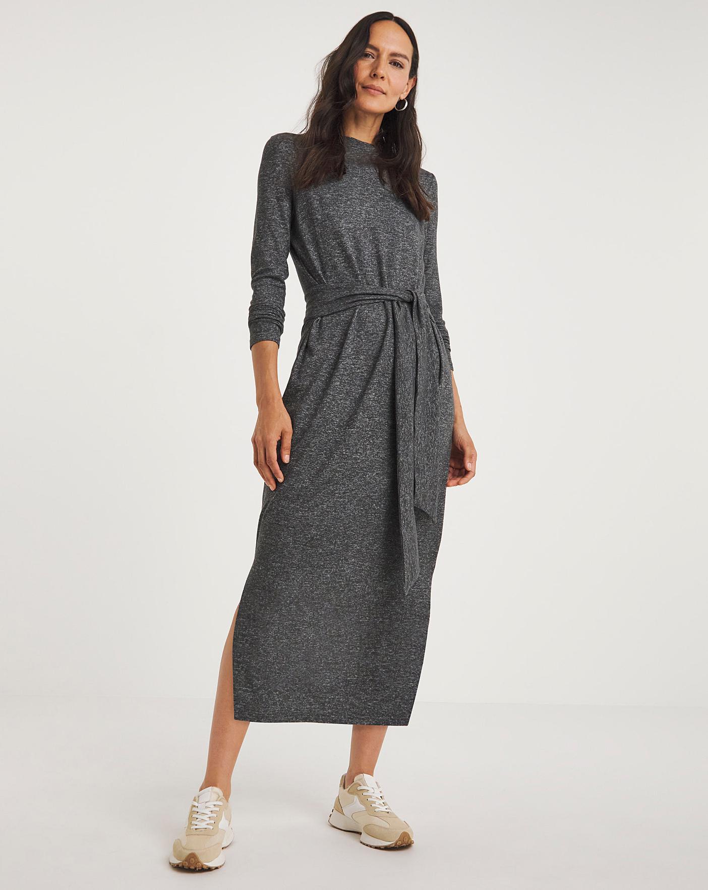 Midi dress tie clearance waist