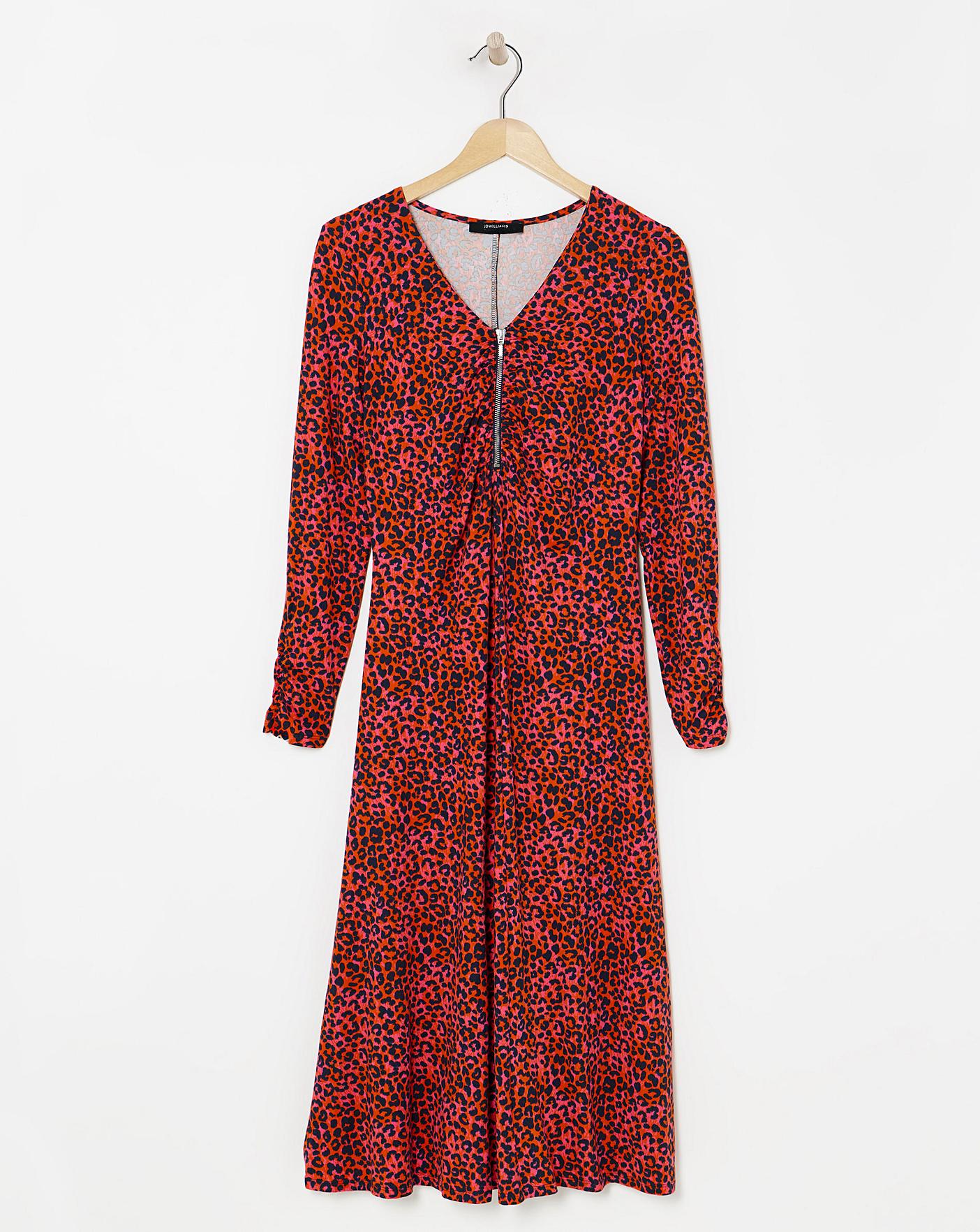 Soft Touch Zip Front Dress With Rouching | Oxendales
