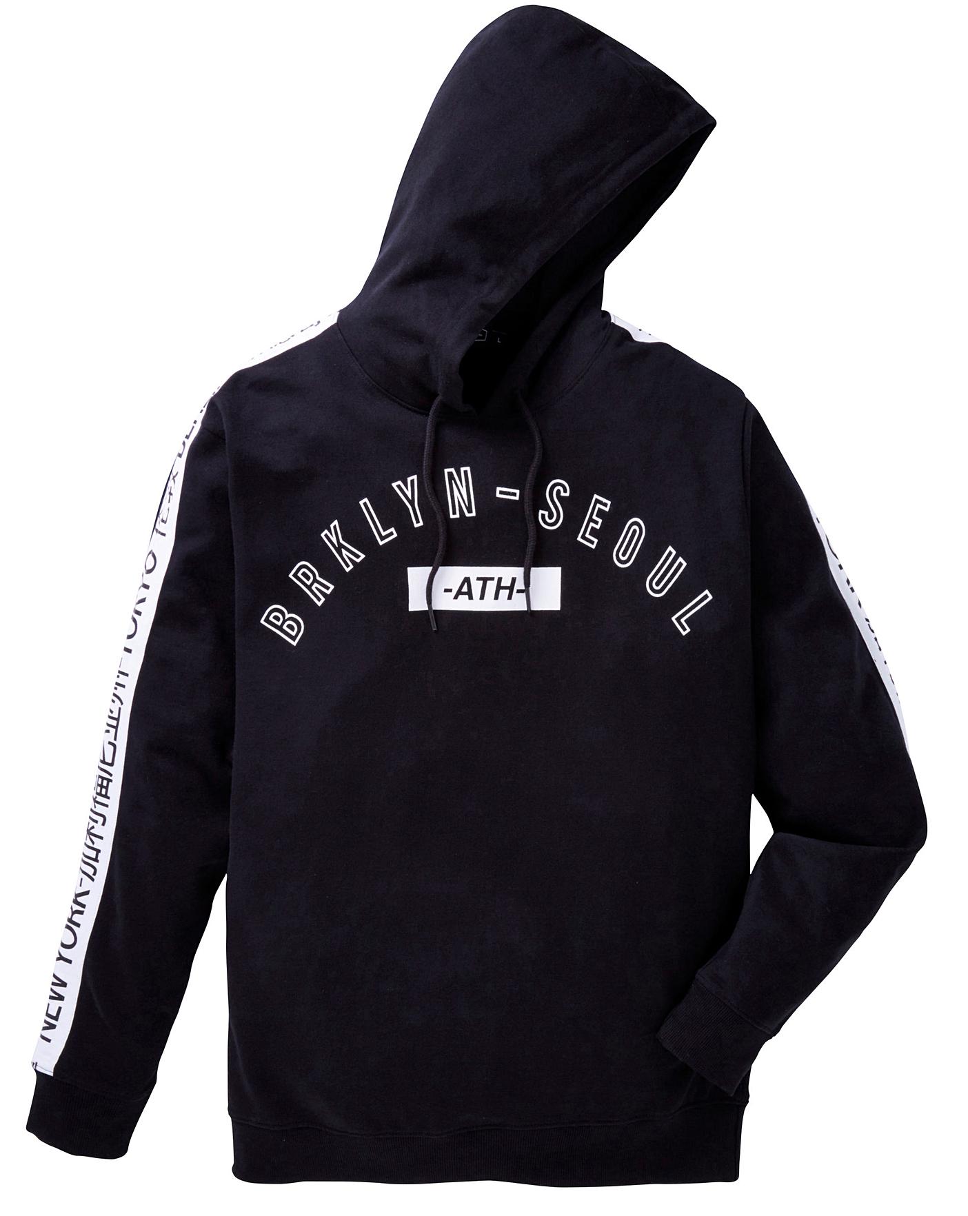 sleeve print hoodie