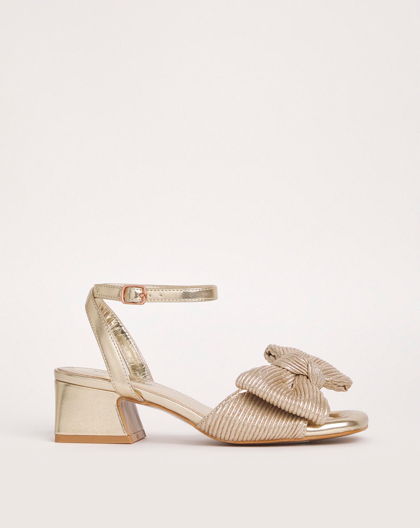 Buy SHOETOPIA Rose Gold Synthetic Womens Party Sandals | Shoppers Stop