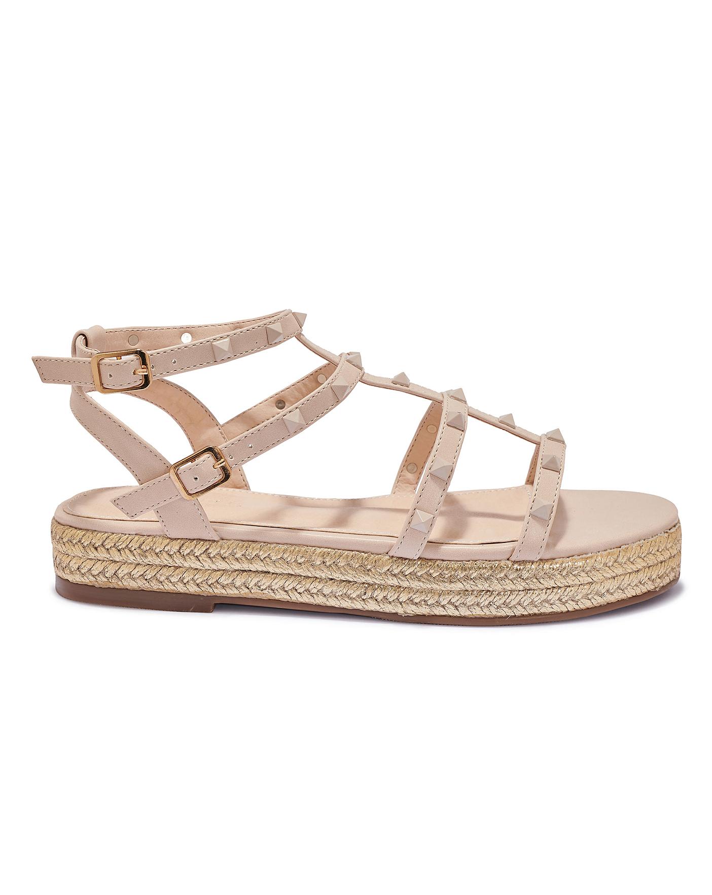 studded espadrille flatforms