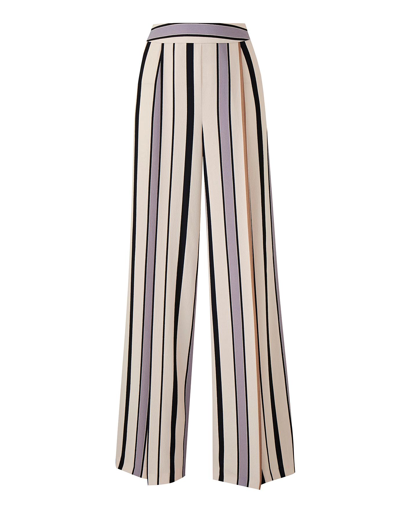 petite striped trousers