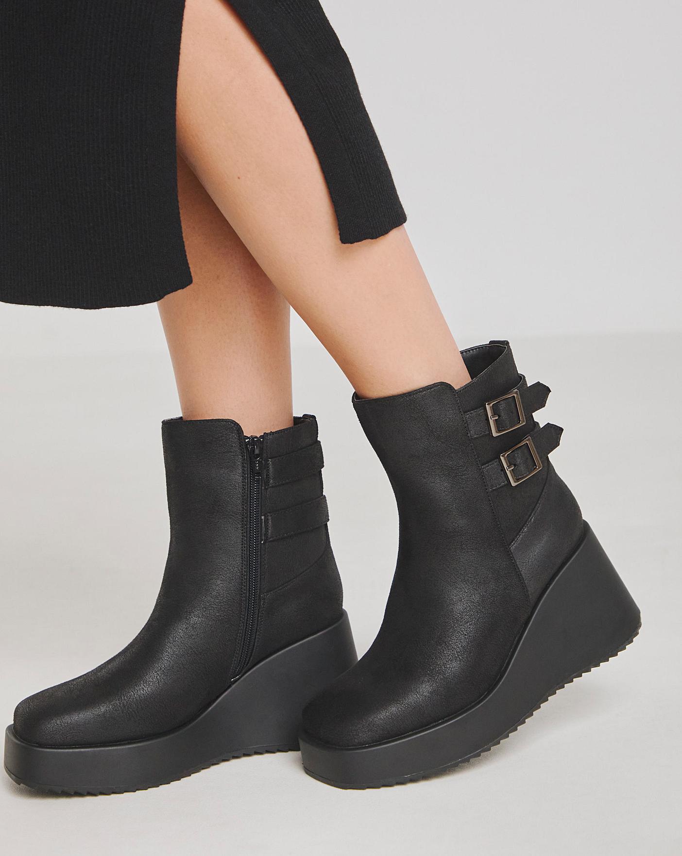Wedge Ankle Boots Ex Wide Simply Be
