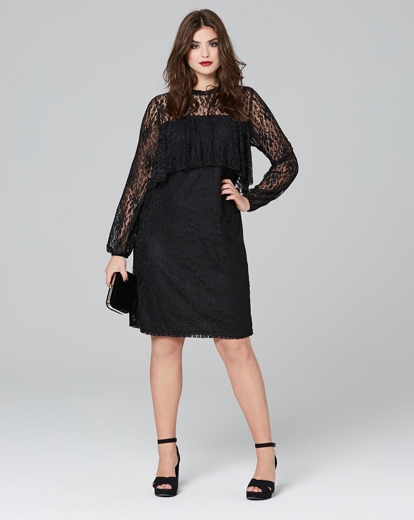 simply be black lace dress