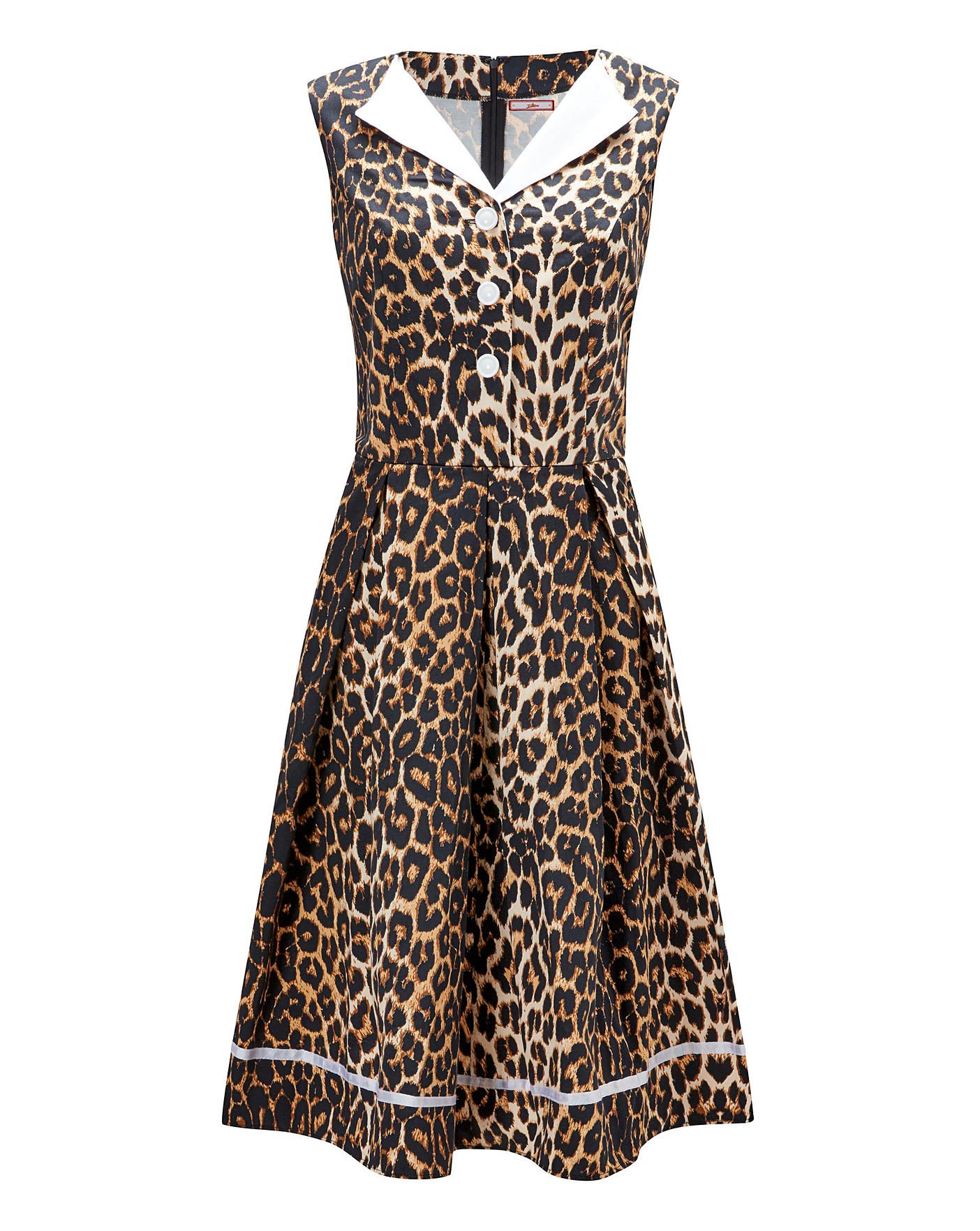 animal print vintage dress