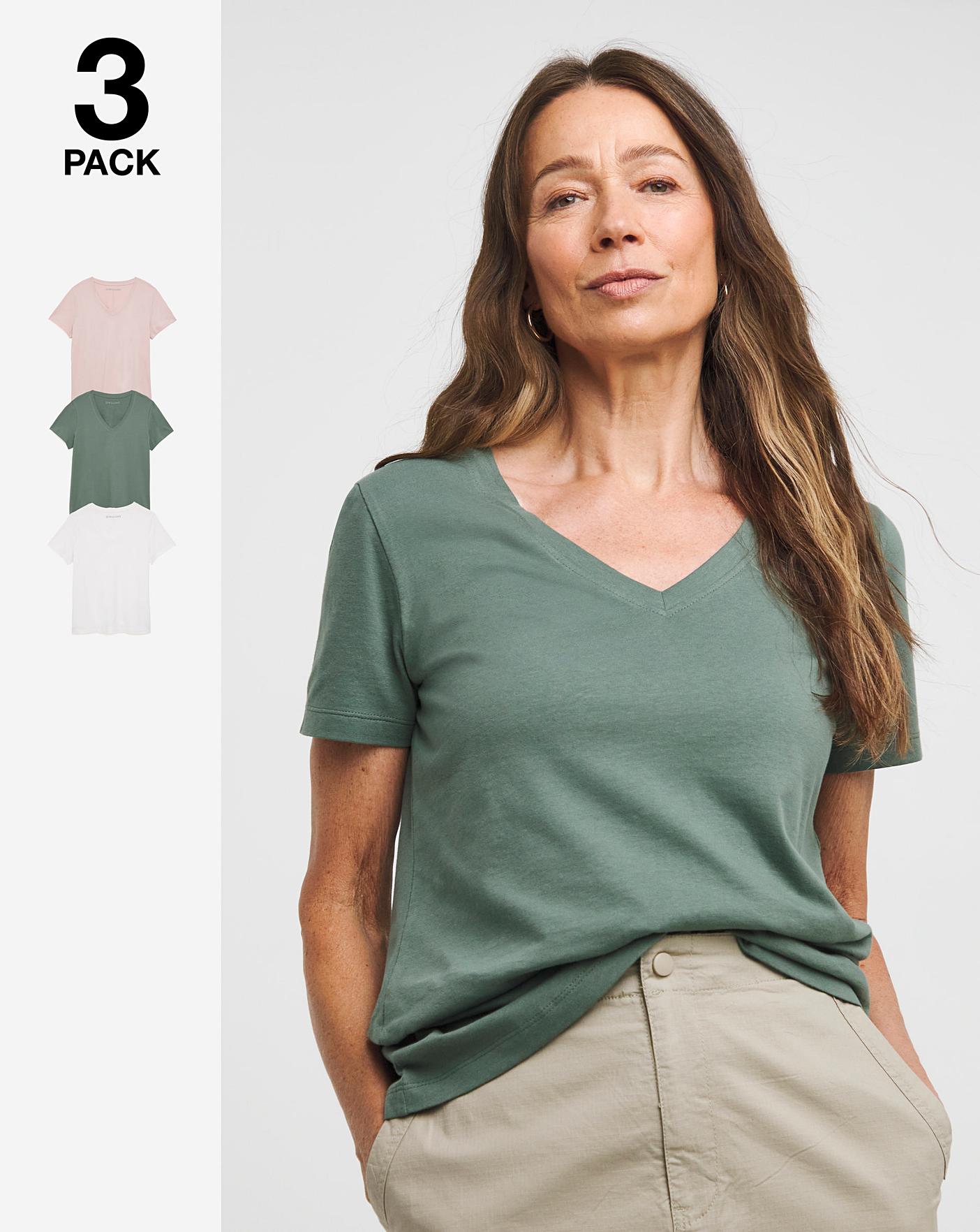 3 Pack The V Neck T-Shirts | Fashion World