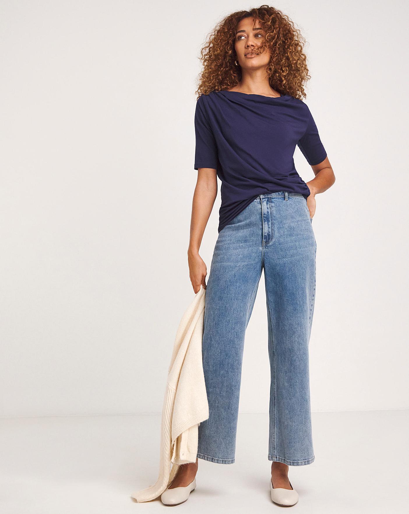 Drape Detail Short Sleeve Top main image 1