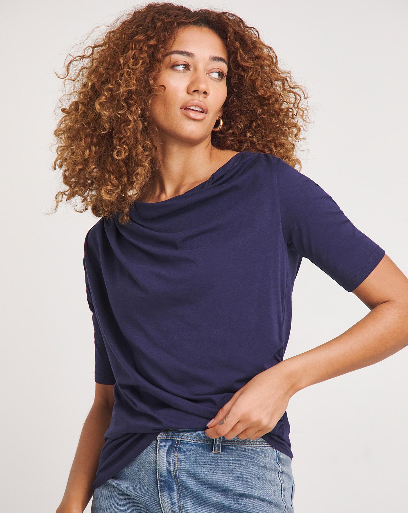 Drape Top - Black, Navy or White