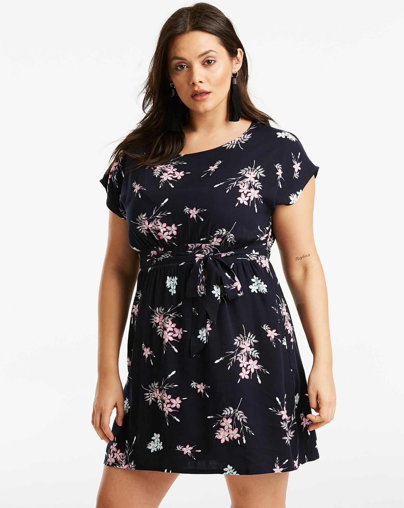 apricot floral dress