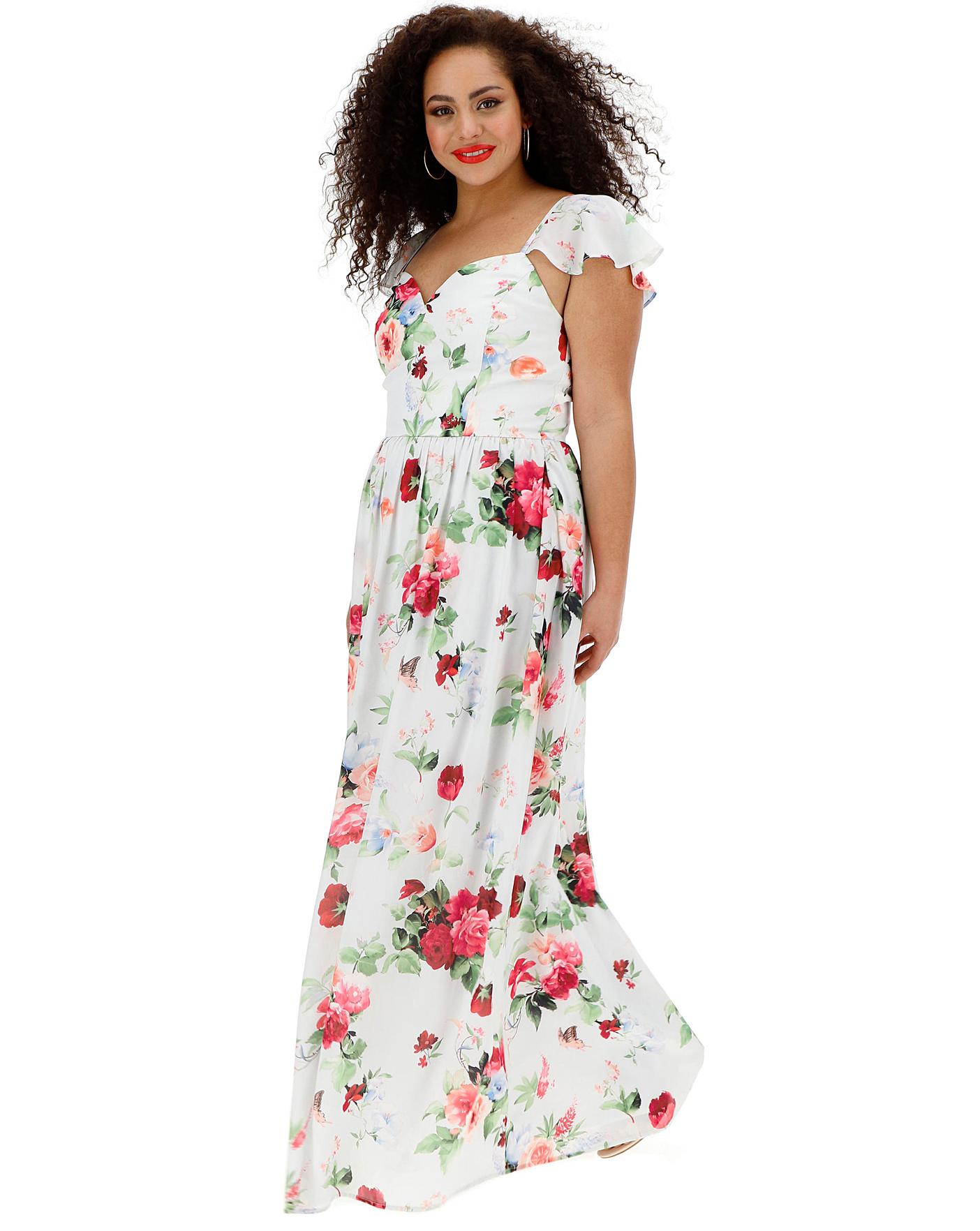 Chi Chi London Floral Maxi Dress | Simply Be