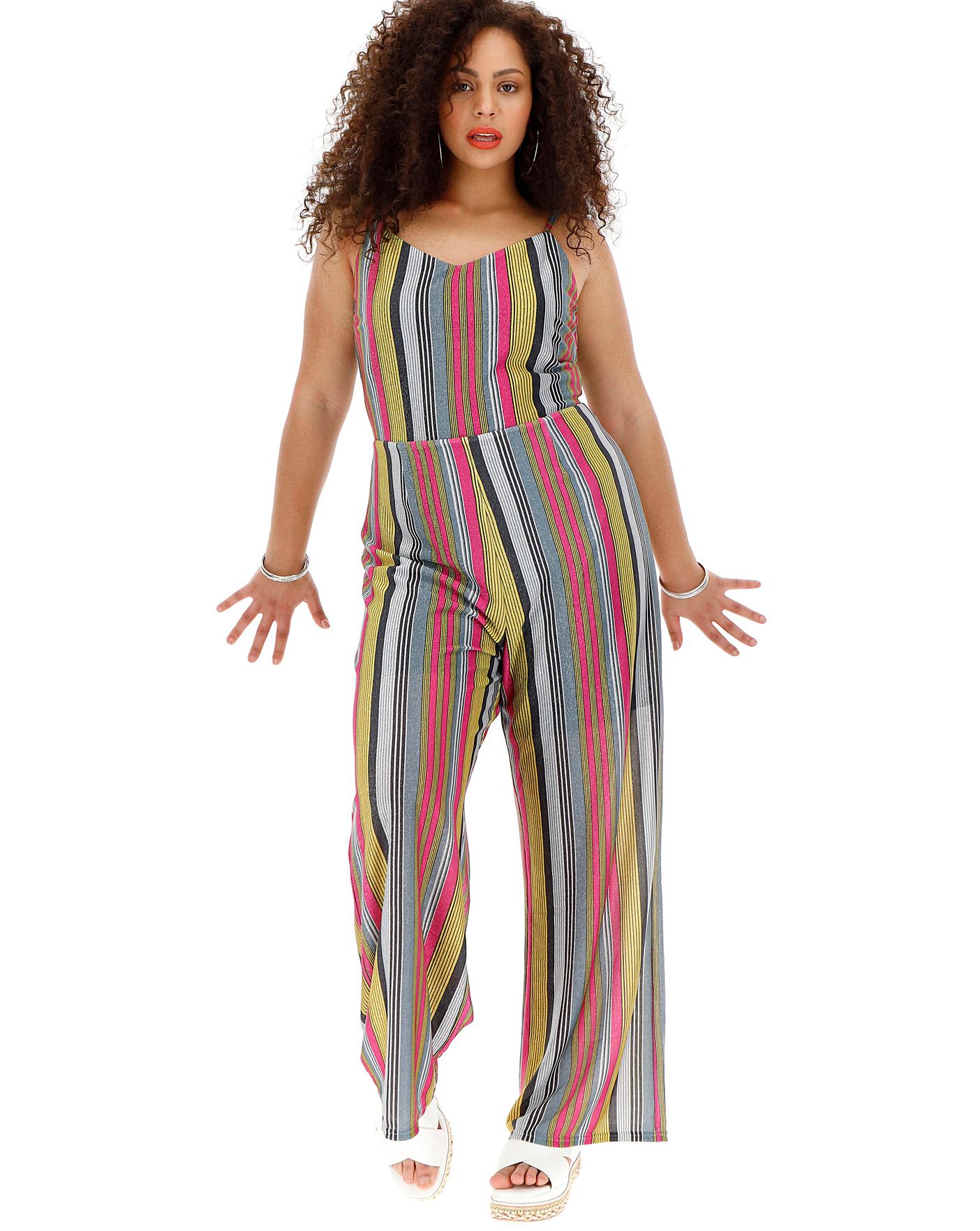 glitter stripe jumpsuit
