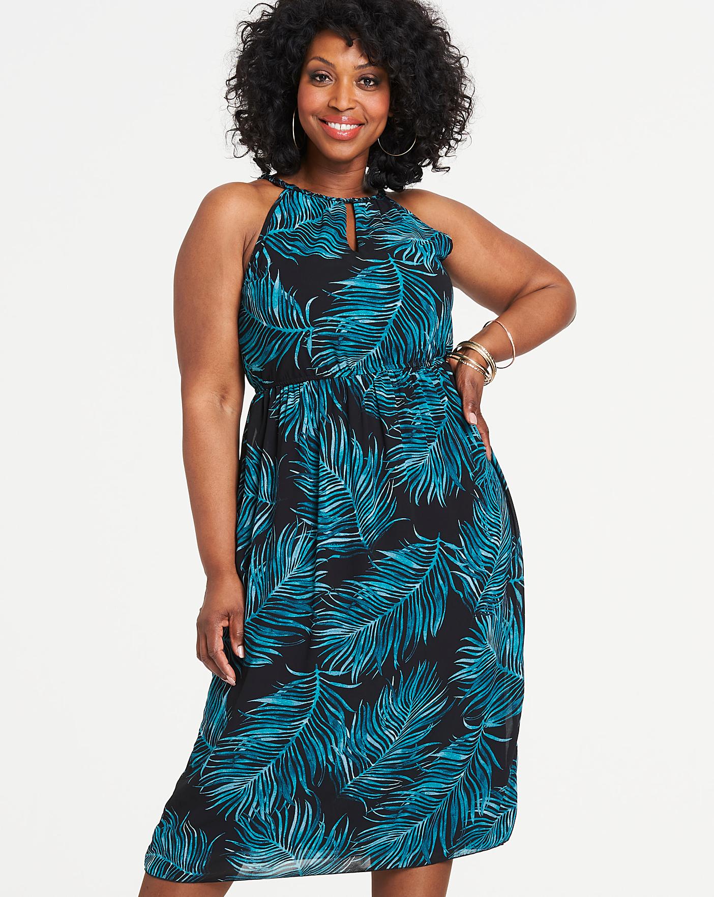 apricot banana leaf print jumpsuit