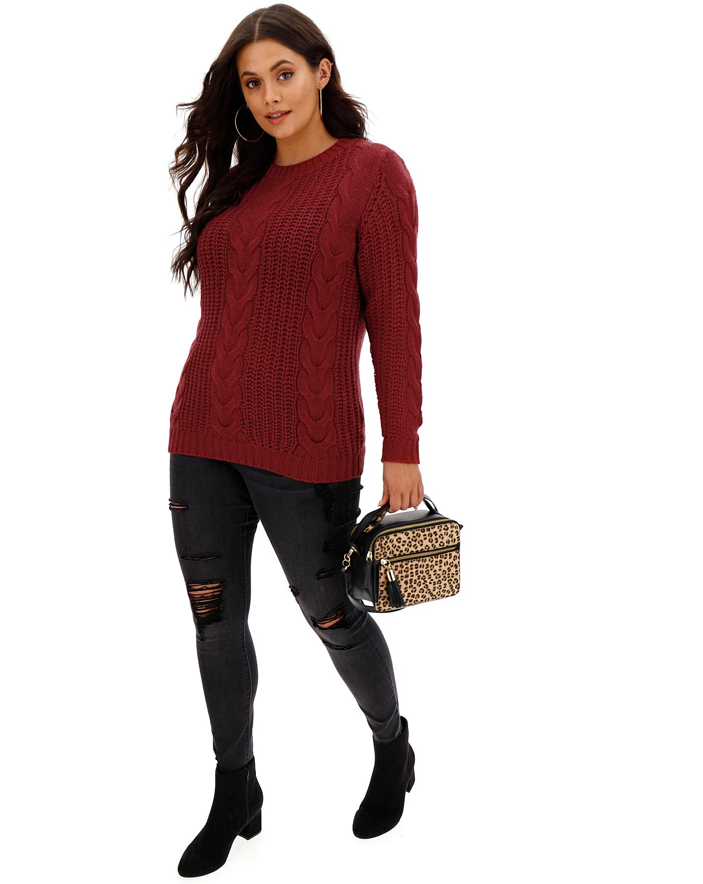 Junarose Cable Knit Jumper | Simply Be