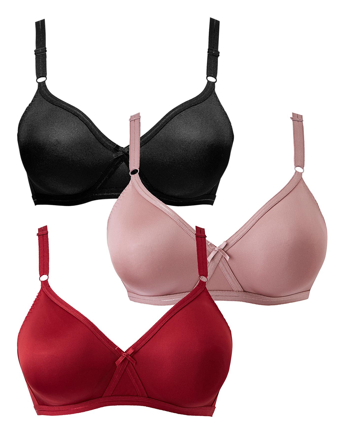 3Pack Claire Moulded Full Cup Bras J D Williams