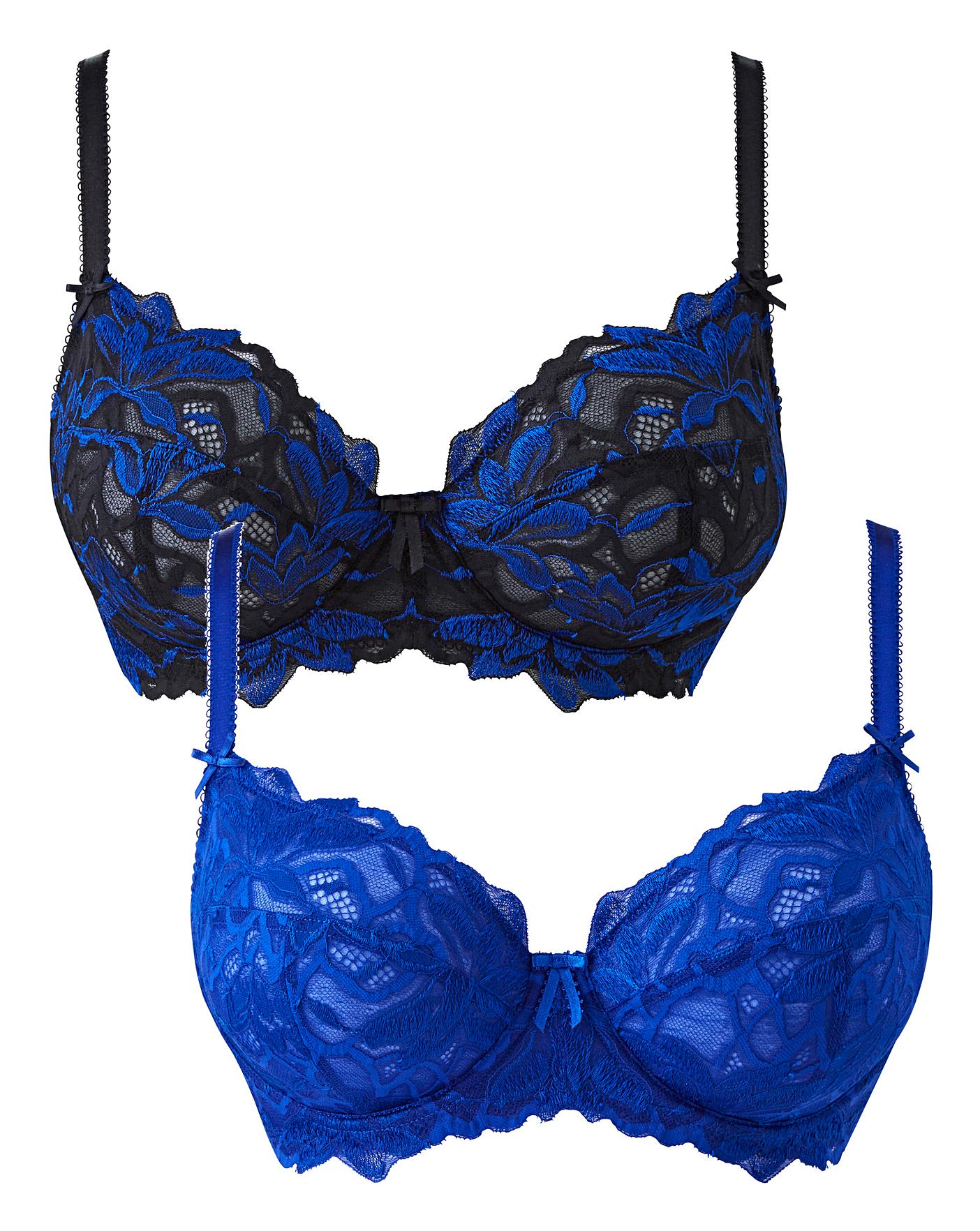 2Pack Lily Lace Minimiser Bras Fashion World