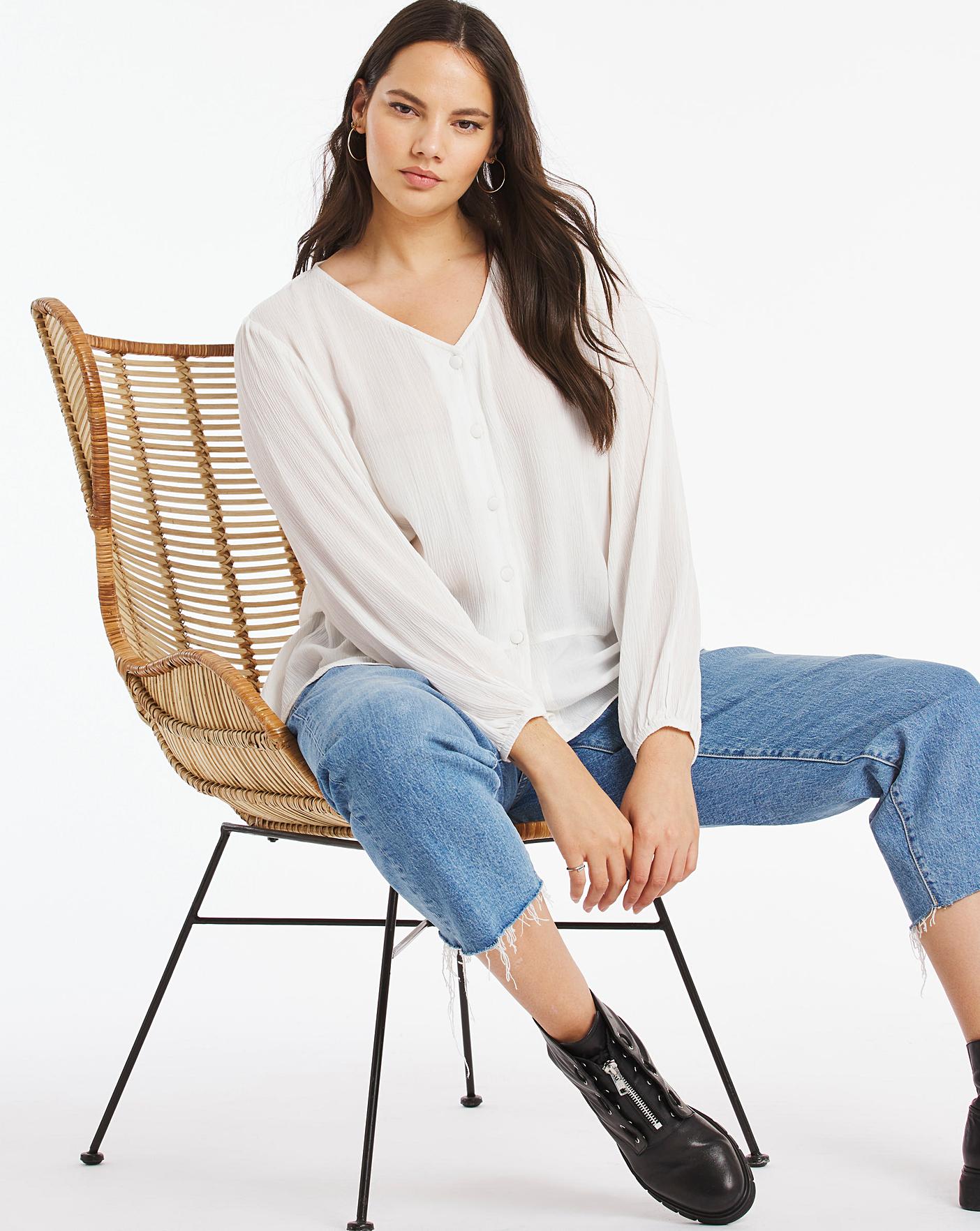 ivory peasant blouse