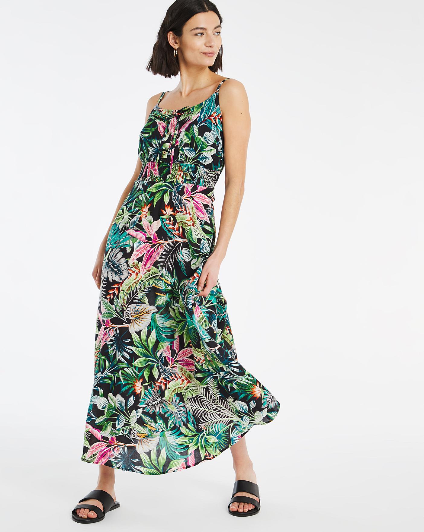 tropical print maxi