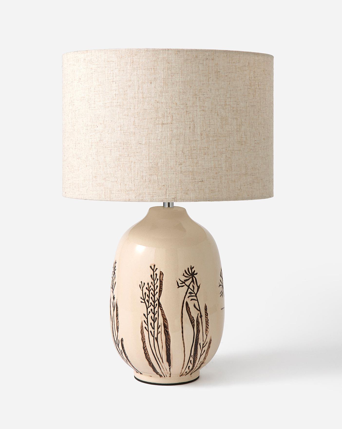 Julipa Floral Pattern Ceramic Table Lamp Home Essentials