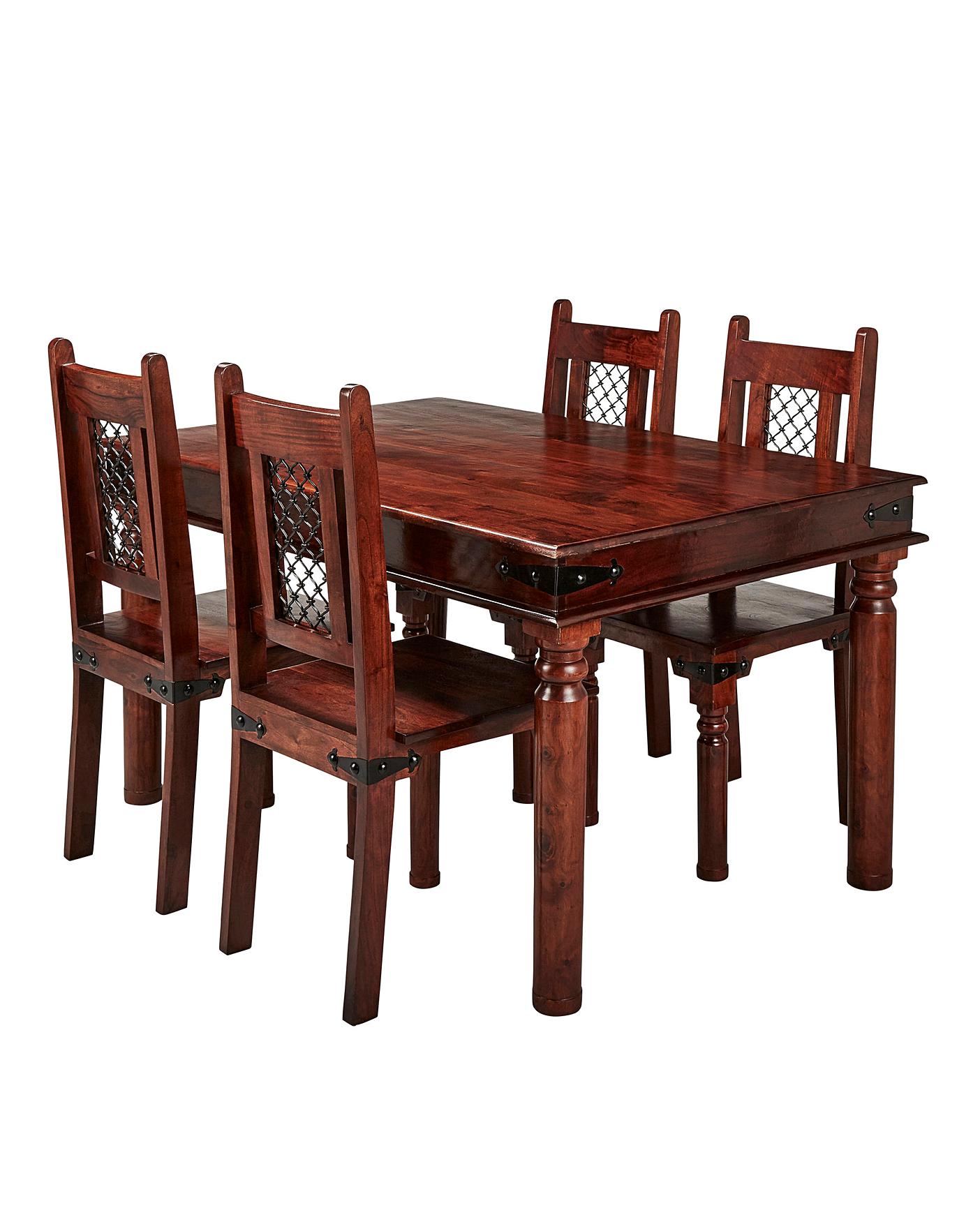 Jaipur Acacia Dining Table 4 Chairs Fashion World